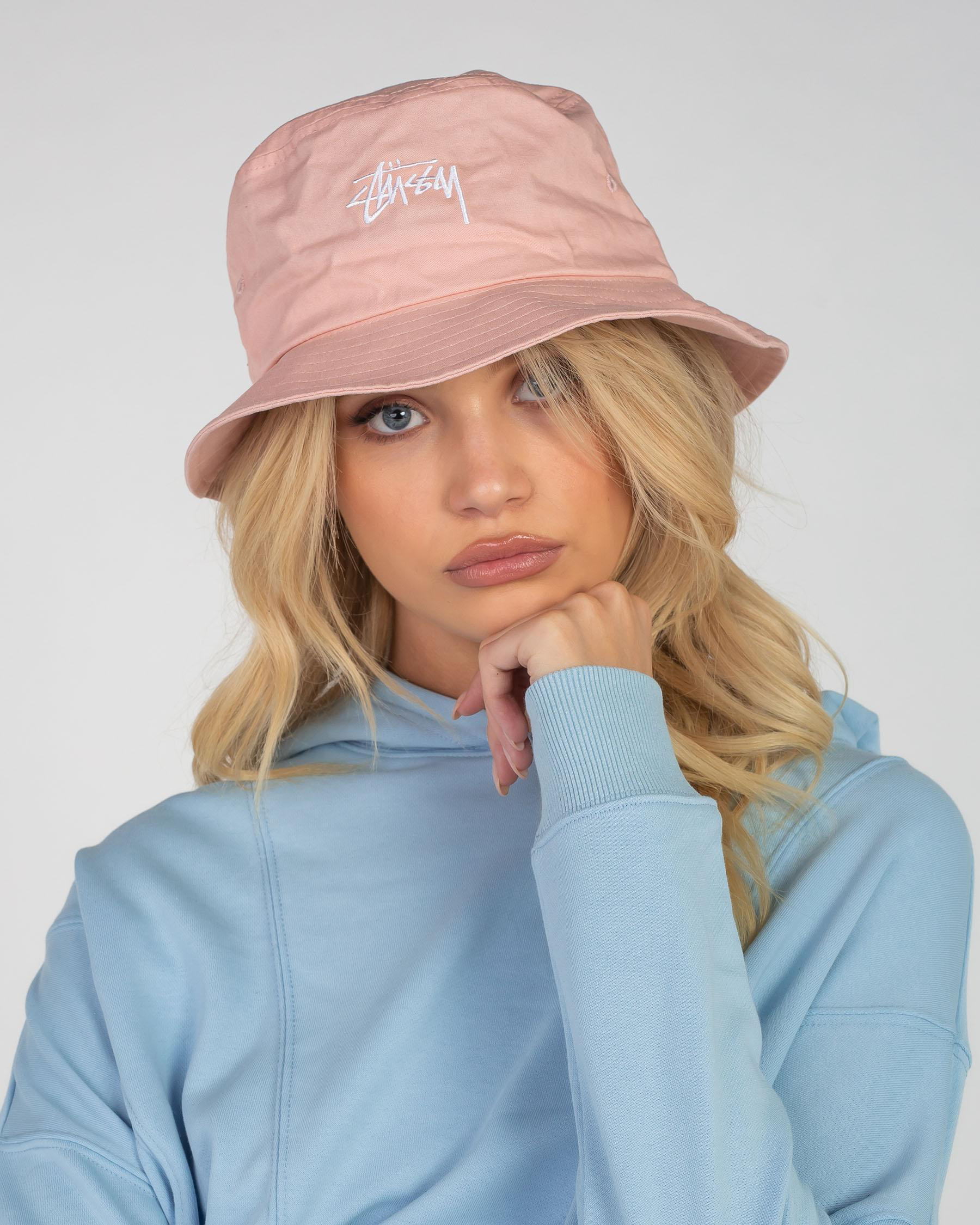 Stussy Stock Bucket Hat In Blush | City 