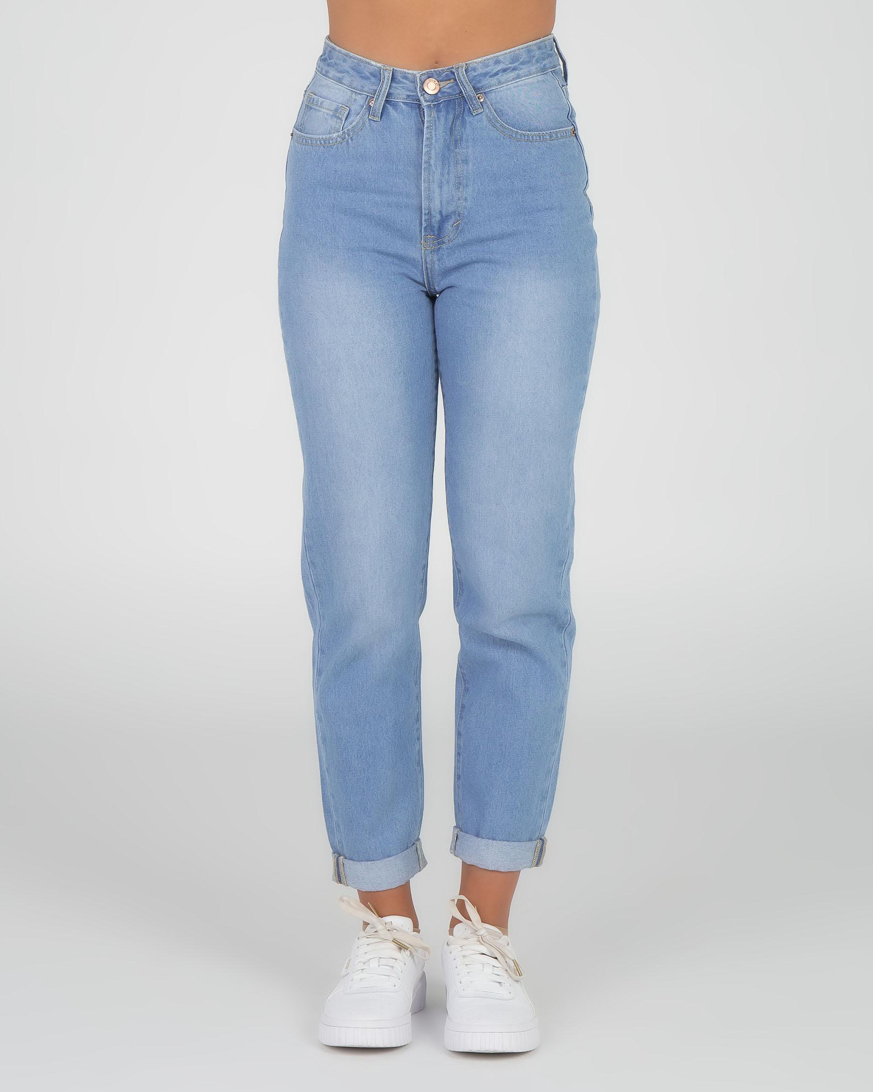 Used Dixon Mom Jeans In Mid Blue | City 