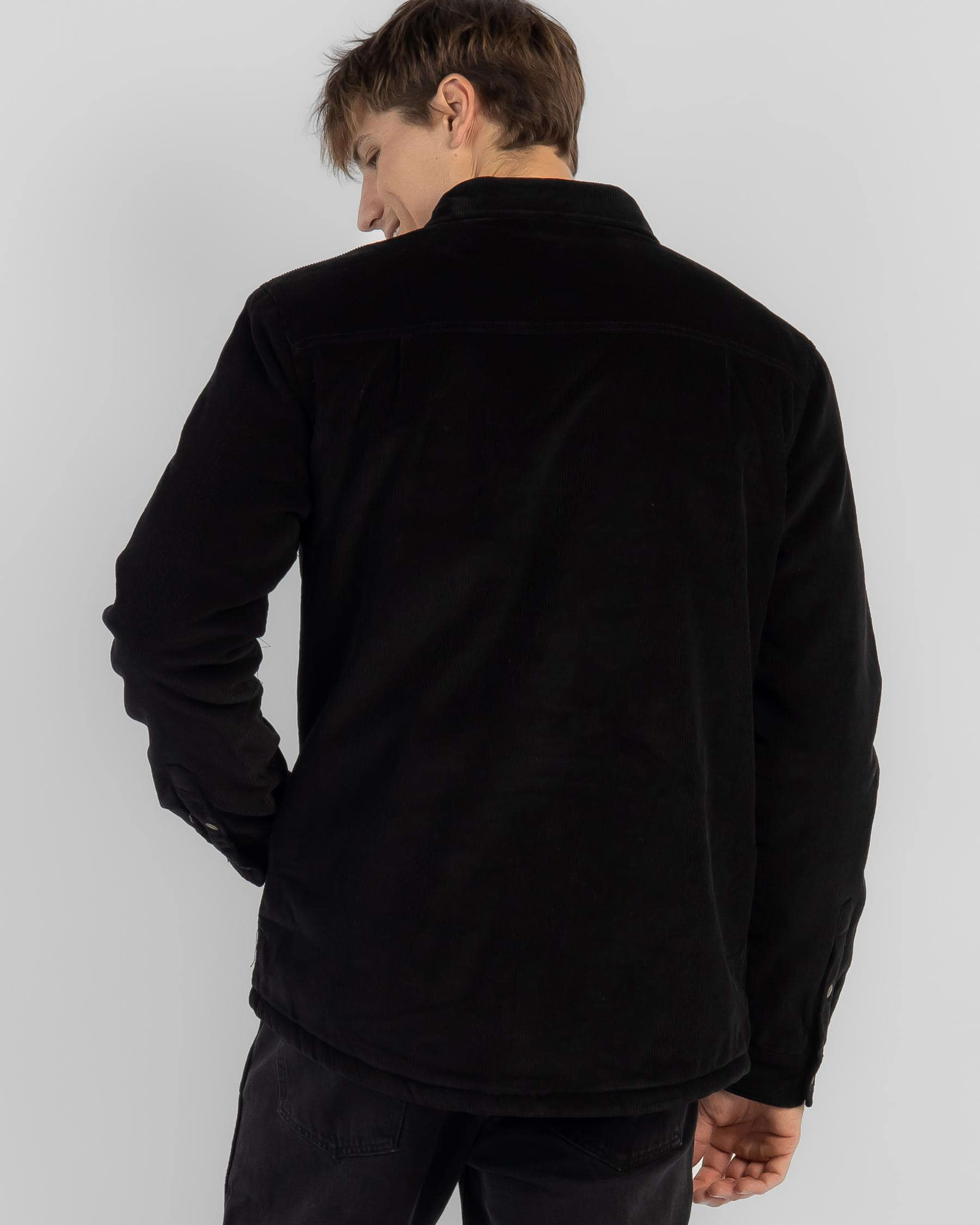 Shop Town & Country Surf Designs The Ranch Cord Jacket In Black - Fast ...