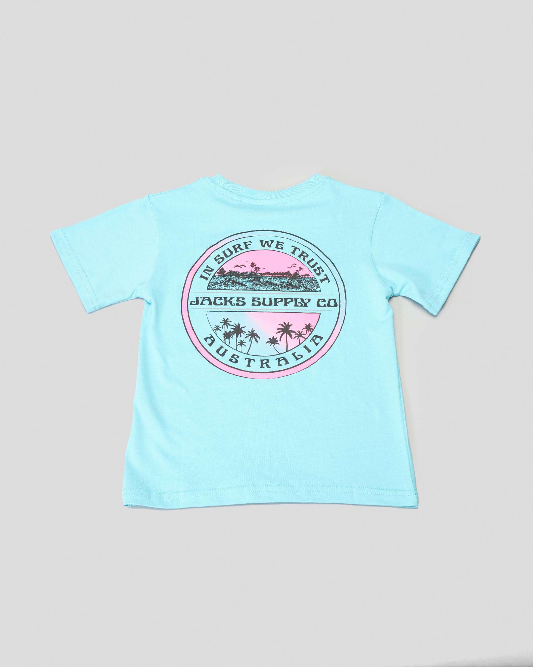 Shop Jacks Toddlers' Summer T-Shirt In Pastel Blue - Fast Shipping ...