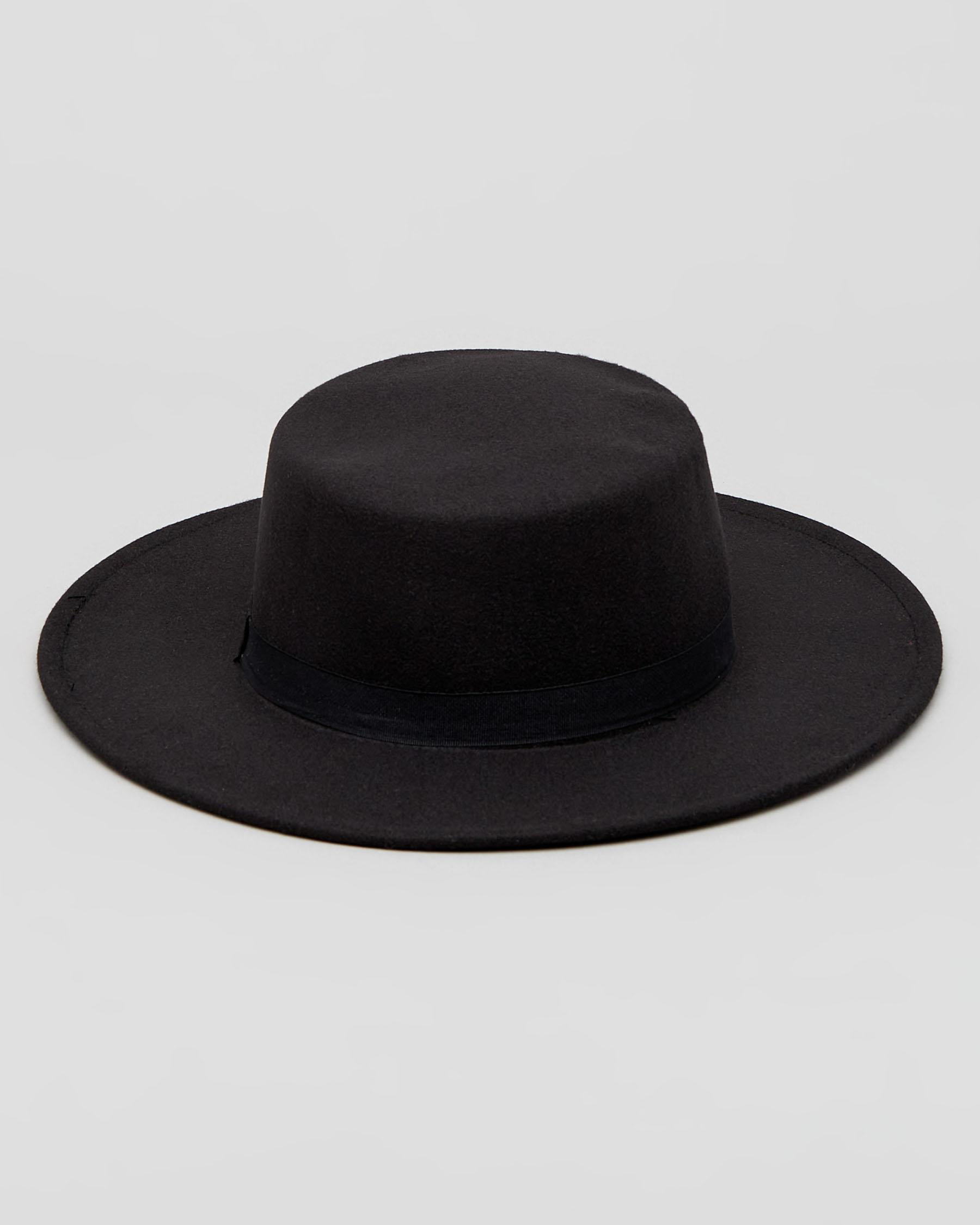 Mooloola Juno Felt Hat In Black | City Beach Australia