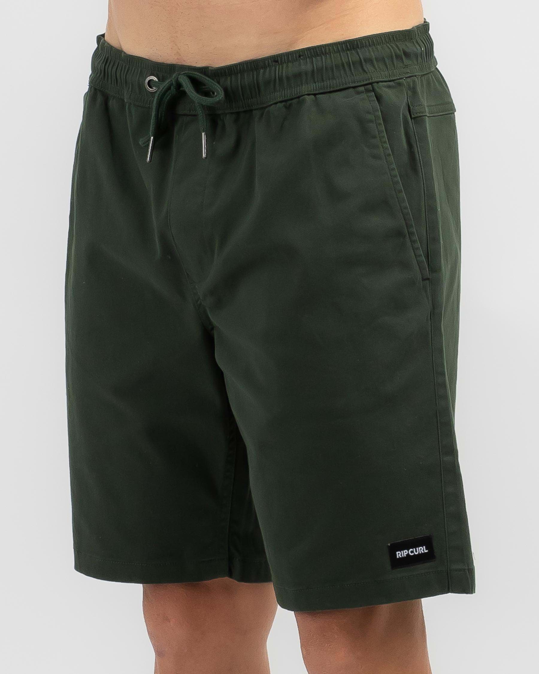 Shop Rip Curl Re-Entry Volley Walk Shorts In Deep Forest - Fast ...