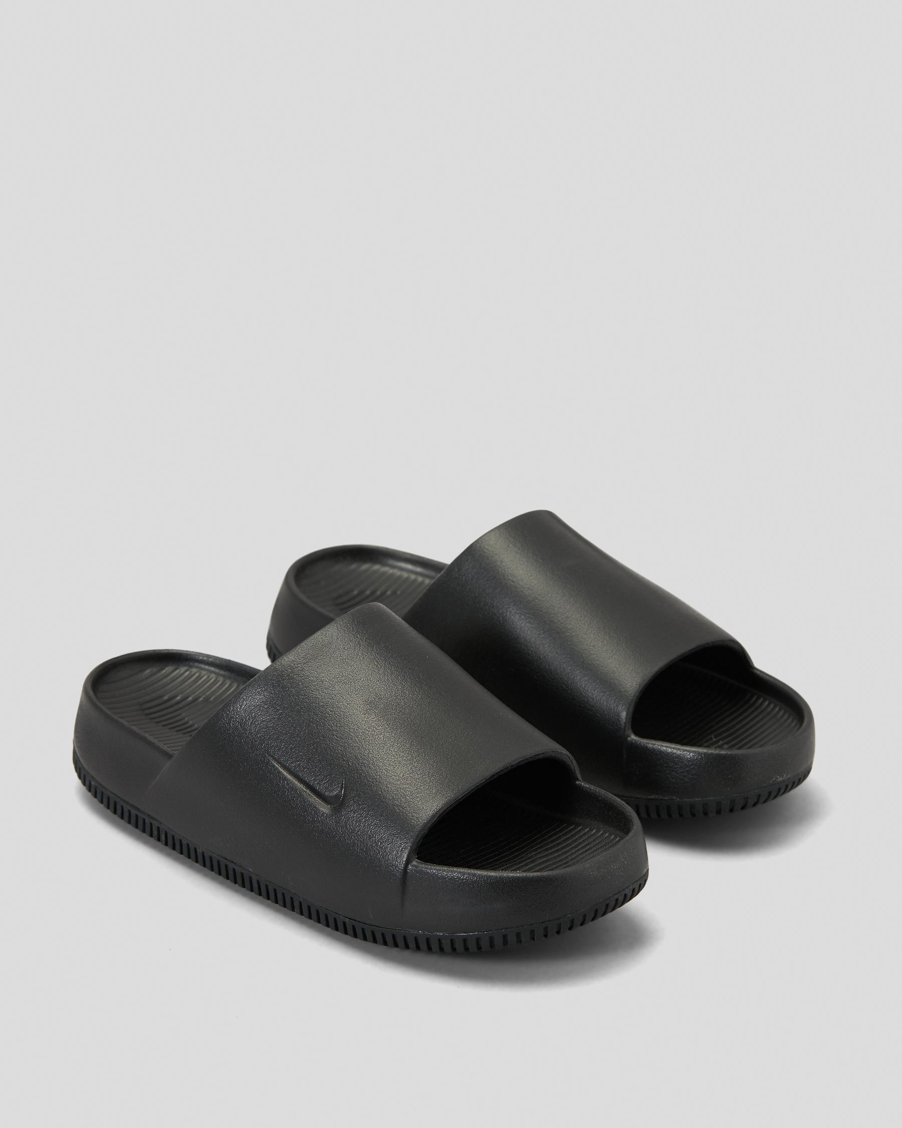 Nike Womens Calm Slide Sandals In Black/black - Fast Shipping & Easy ...