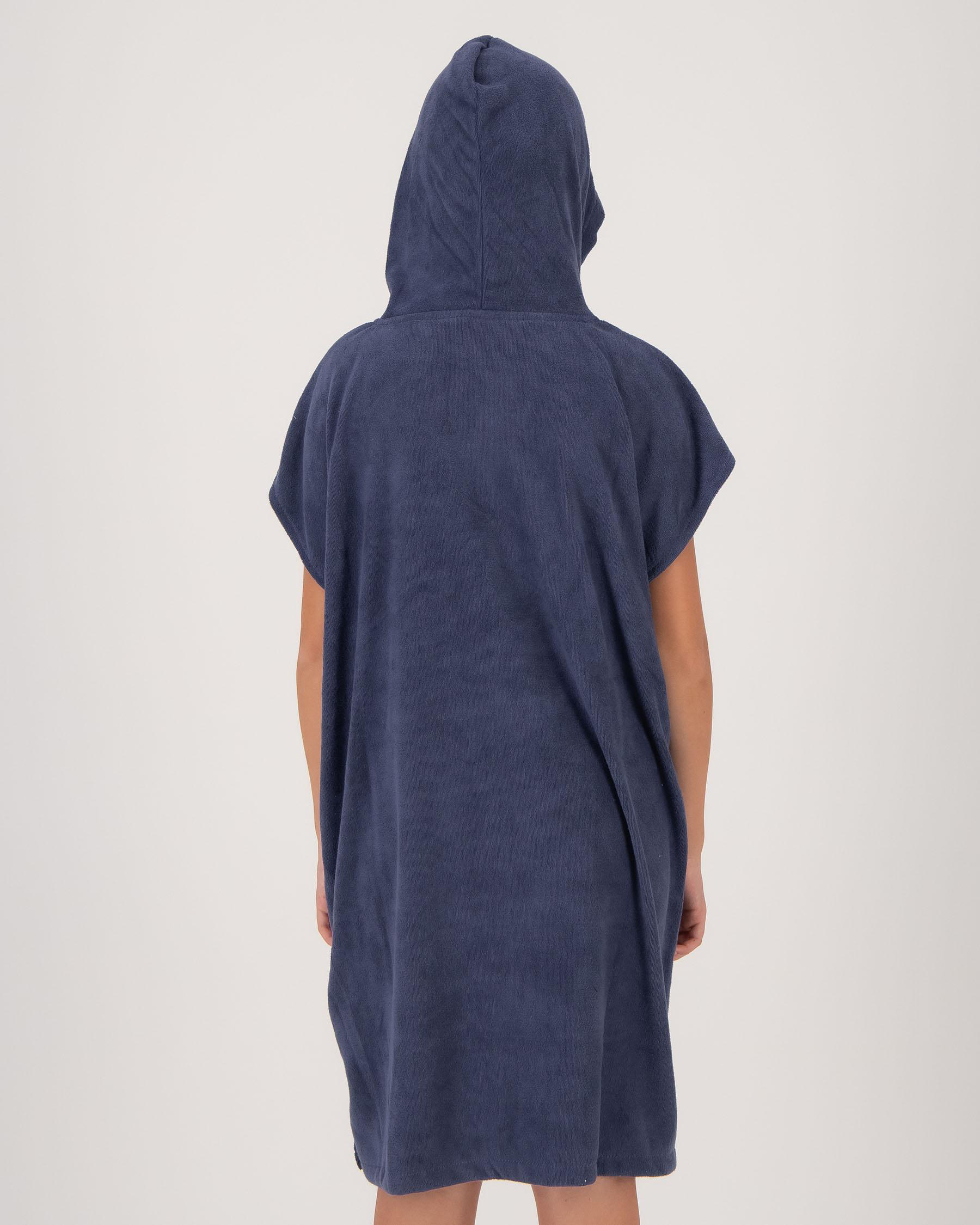 Shop Rip Curl Girls' Surf Hooded Towel In Mid Blue Fast Shipping