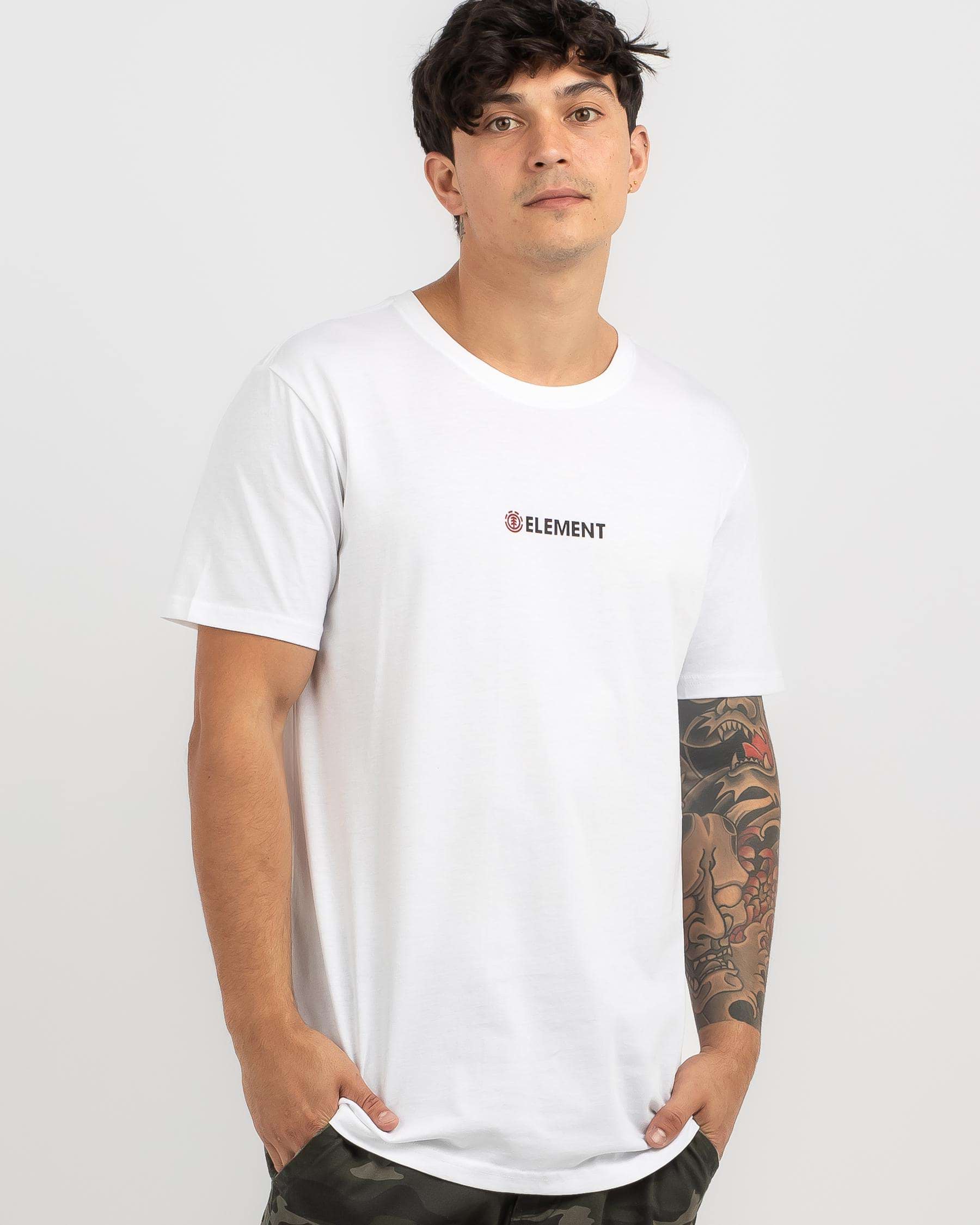 Shop Element Blazin Chest Center T-Shirt In Optic White - Fast Shipping ...