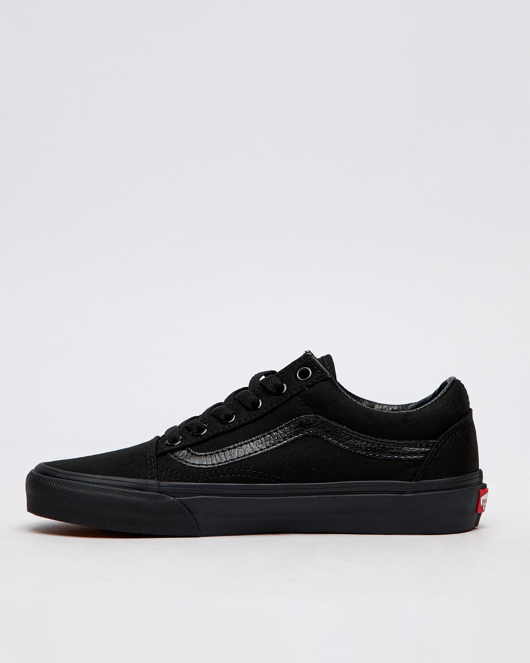 Shop Vans Womens Old Skool Shoes In Black/black Fast Shipping & Easy