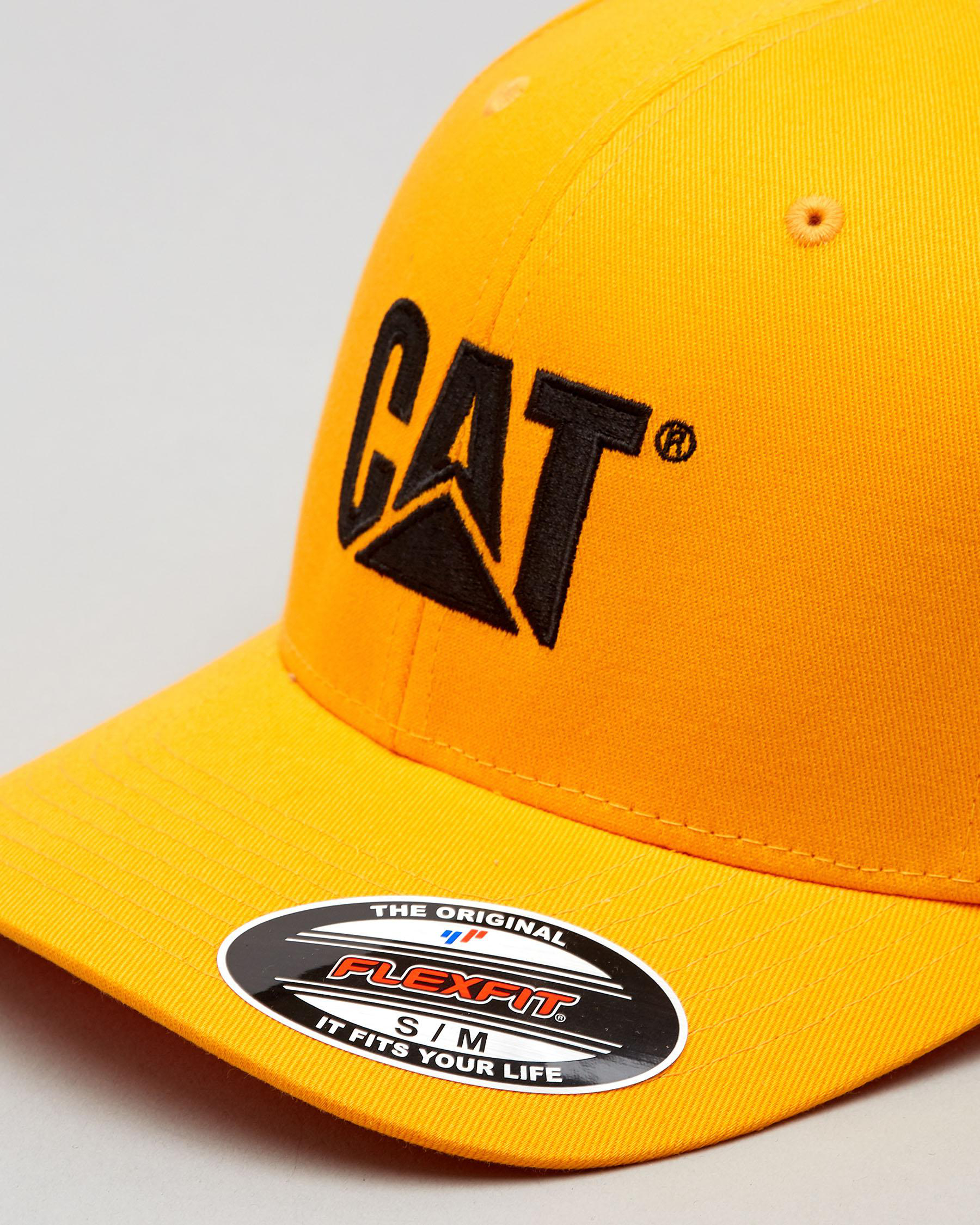 Shop Cat Trademark Flexfit Cap In Yellow - Fast Shipping & Easy Returns ...