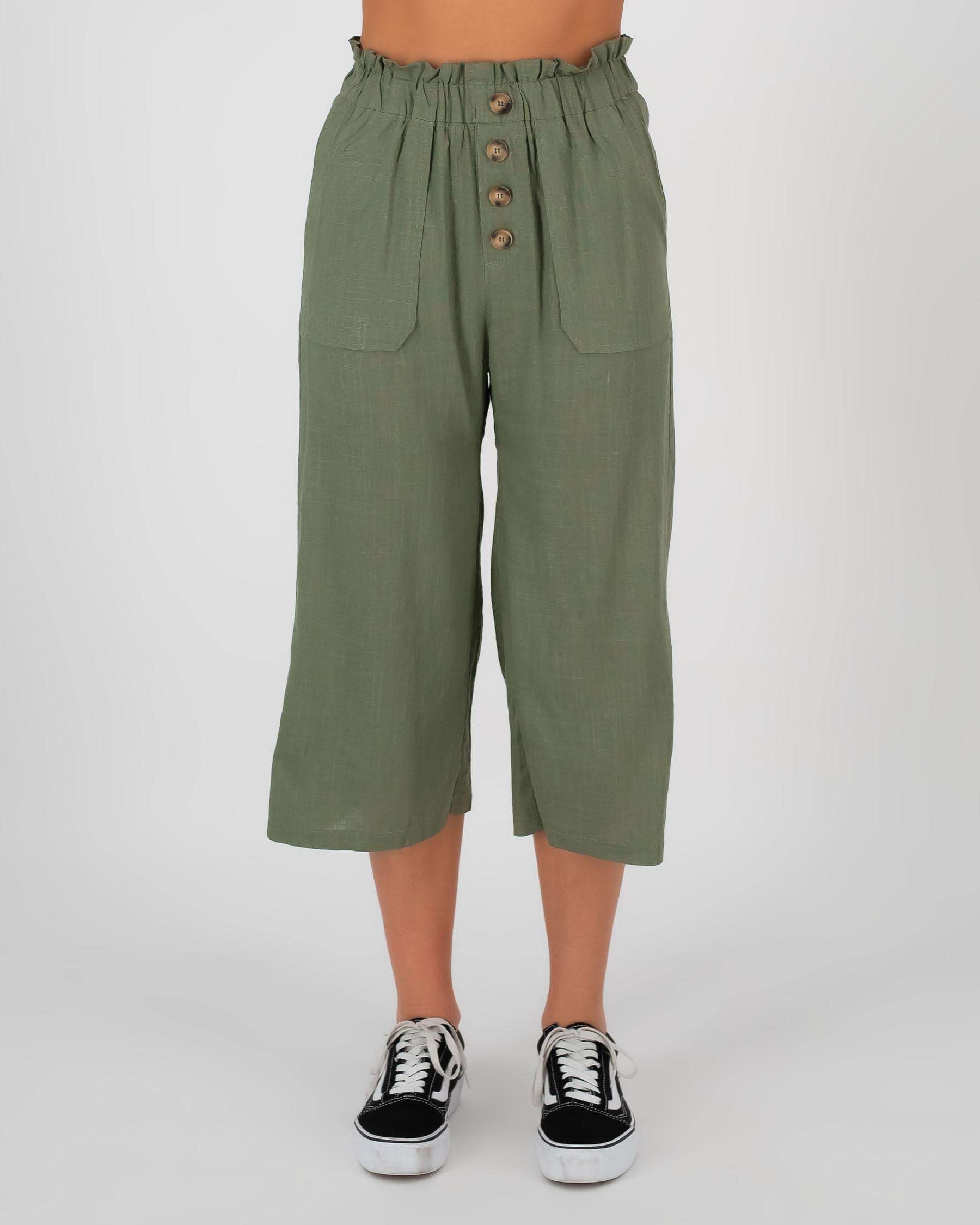 Ava And Ever Oskar Beach Pants In Sage - Fast Shipping & Easy Returns ...
