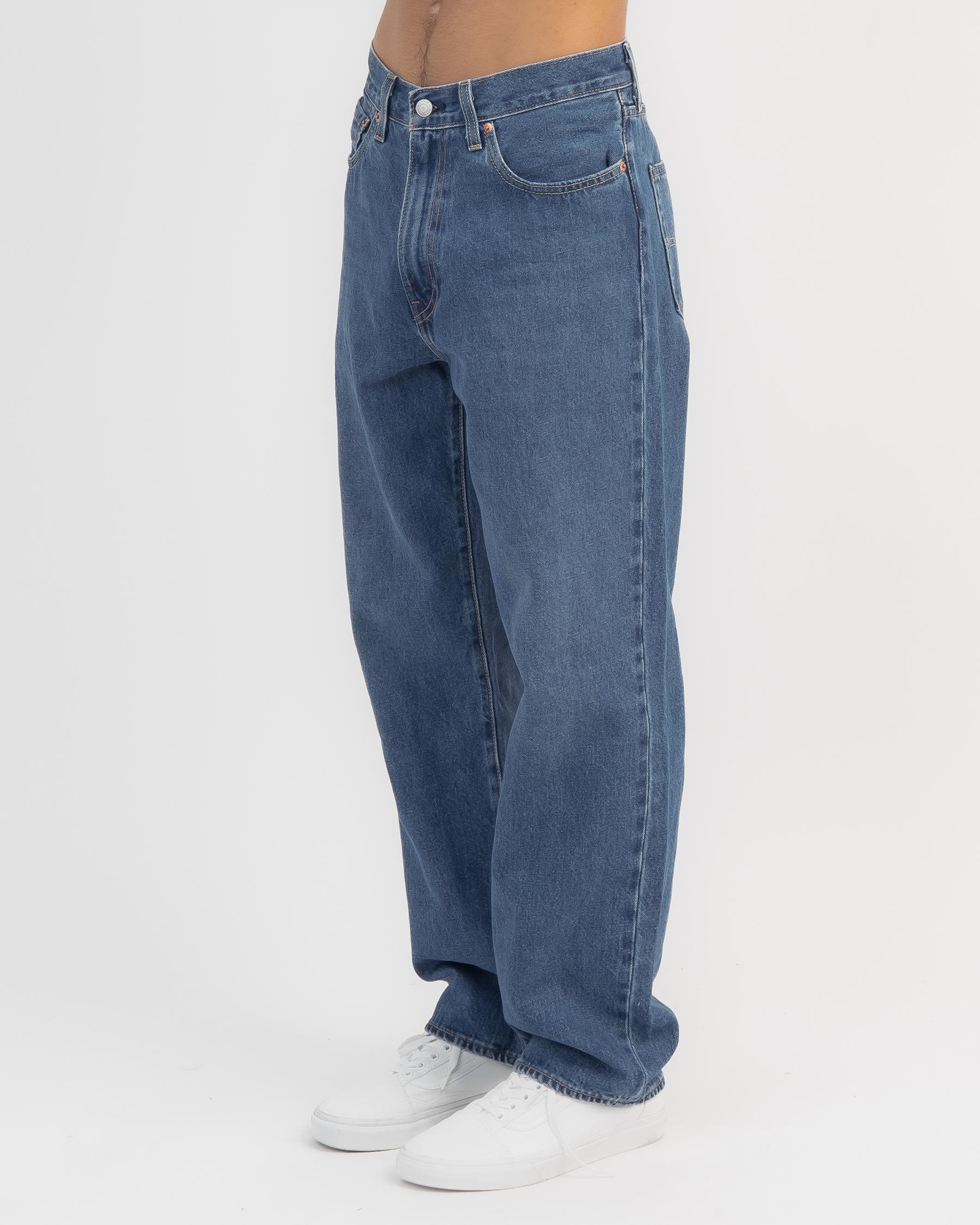 Shop Levi's Stay Loose Denim Jeans In Medium Indigo - Fast Shipping ...