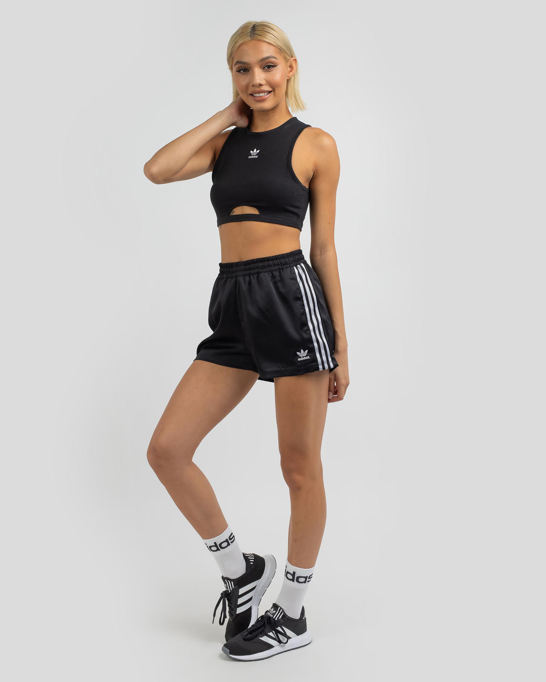 Adidas 3 Stripe Shorts In Black - Fast Shipping & Easy Returns - City ...
