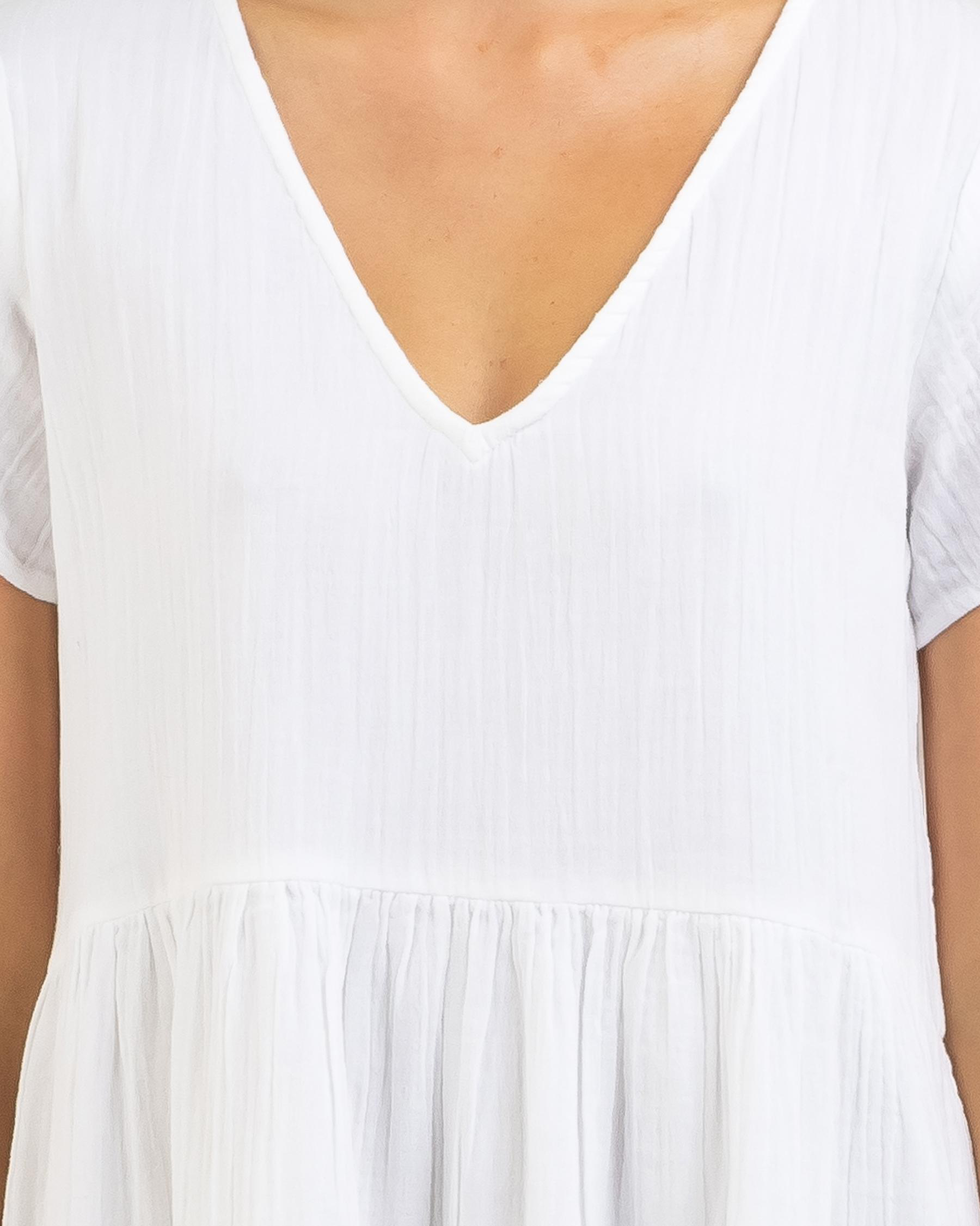 Robe Tunique Rip Curl – Blanche, Manches 3/4, Taille M (8-14) – État Parfait