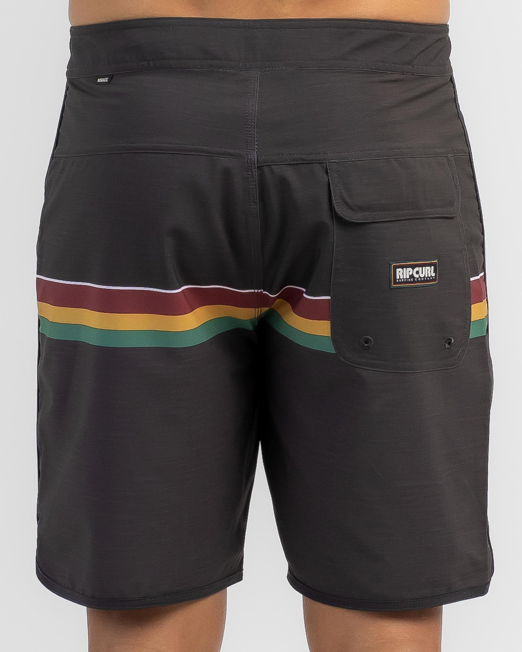 Shop Rip Curl Mirage Surf Revival Board Shorts In Washed Black Fast