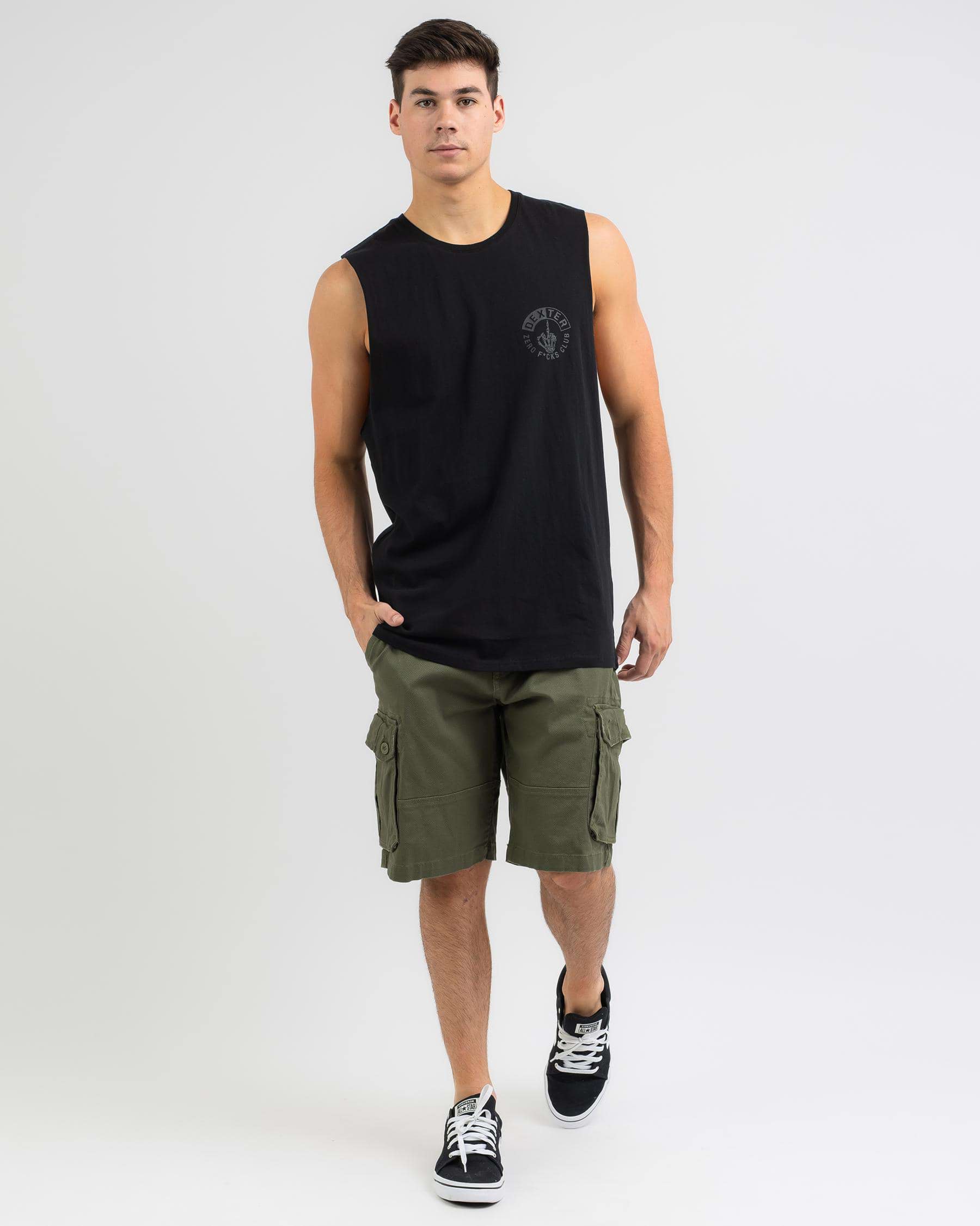 Dexter Augmented Muscle Tank In Black - Fast Shipping & Easy Returns ...