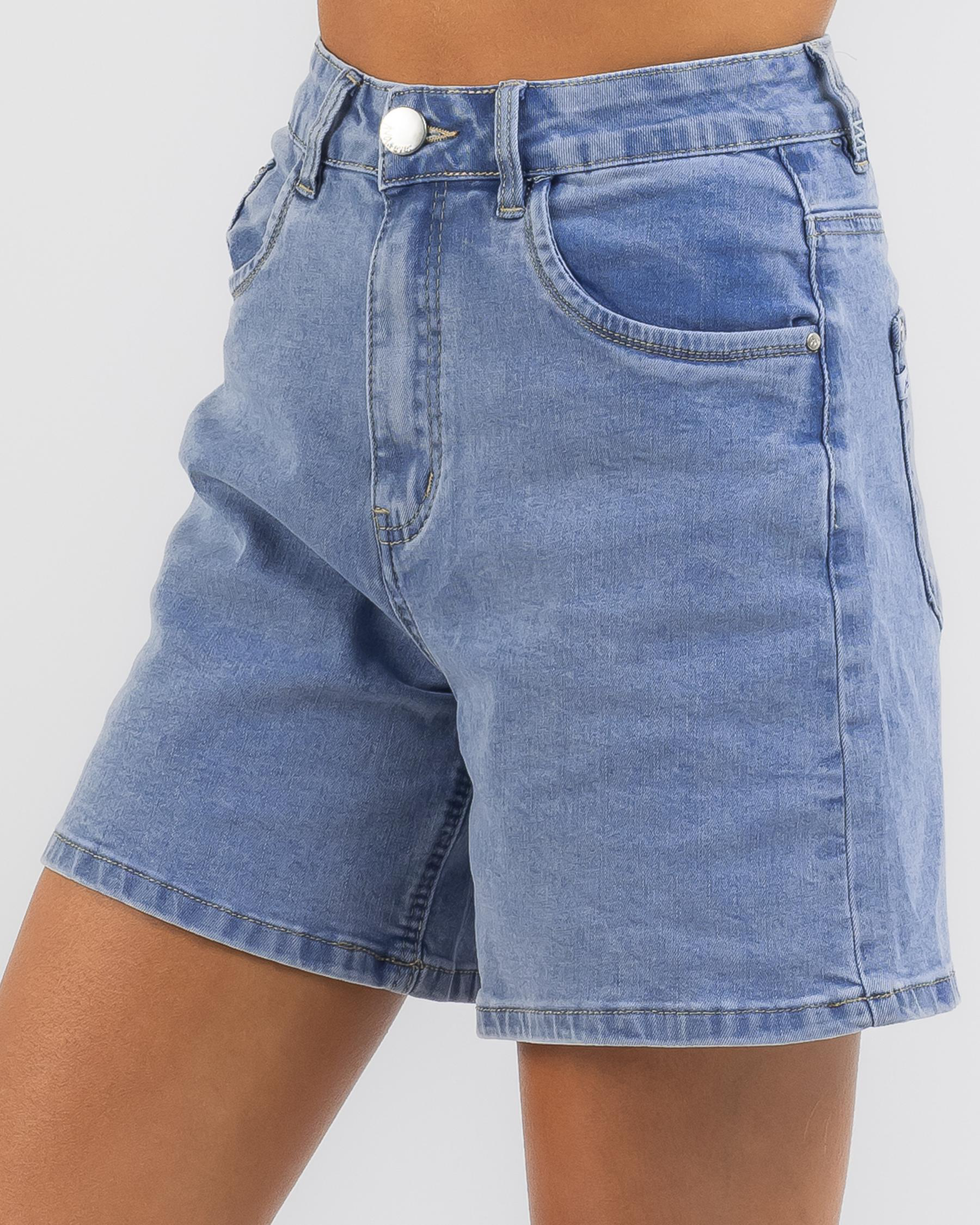 Ava And Ever Jude Shorts In Mid Blue 