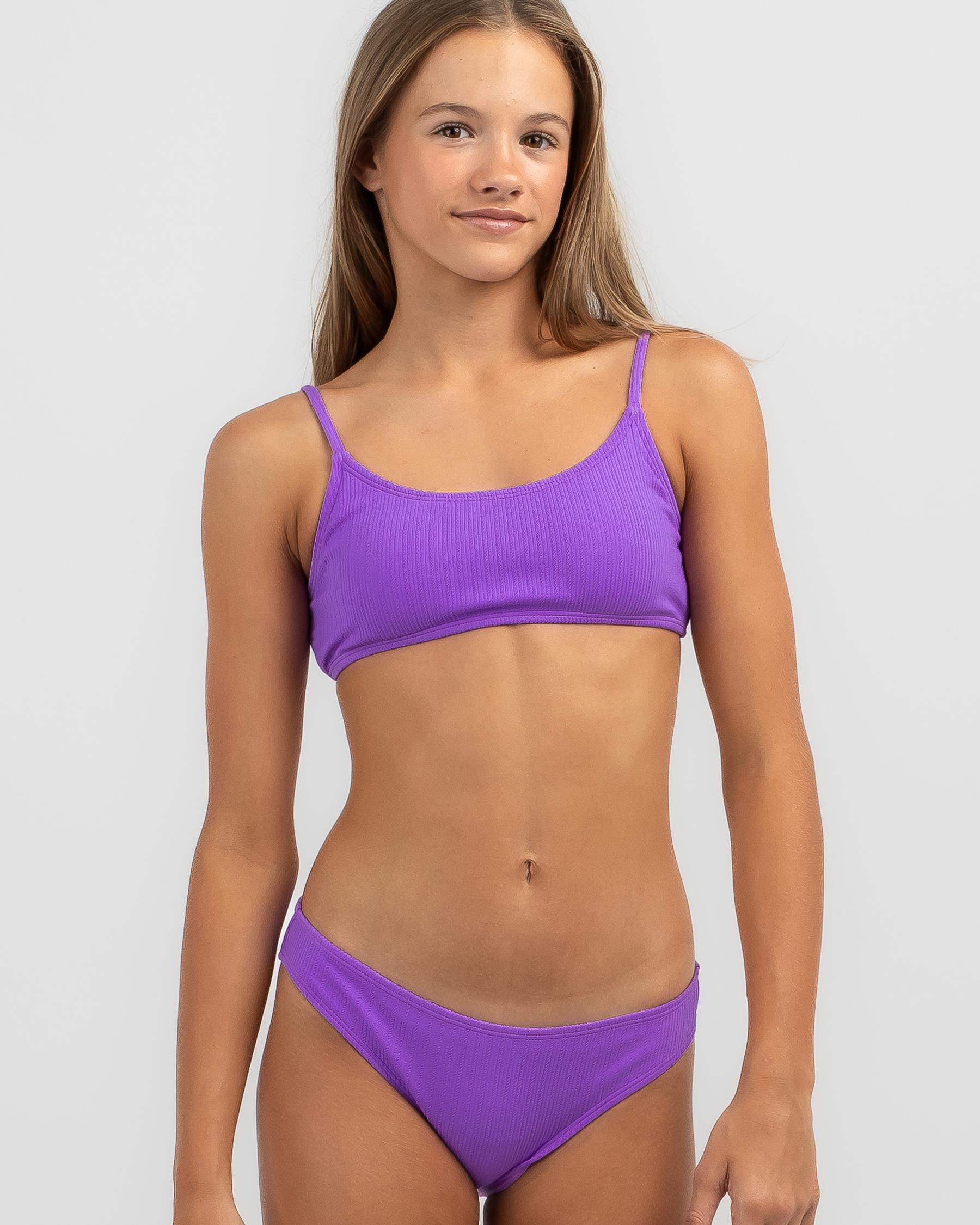 Topanga Girls' Este Bralette Bikini Set In Hyacinth - FREE* Shipping & Easy  Returns - City Beach United States