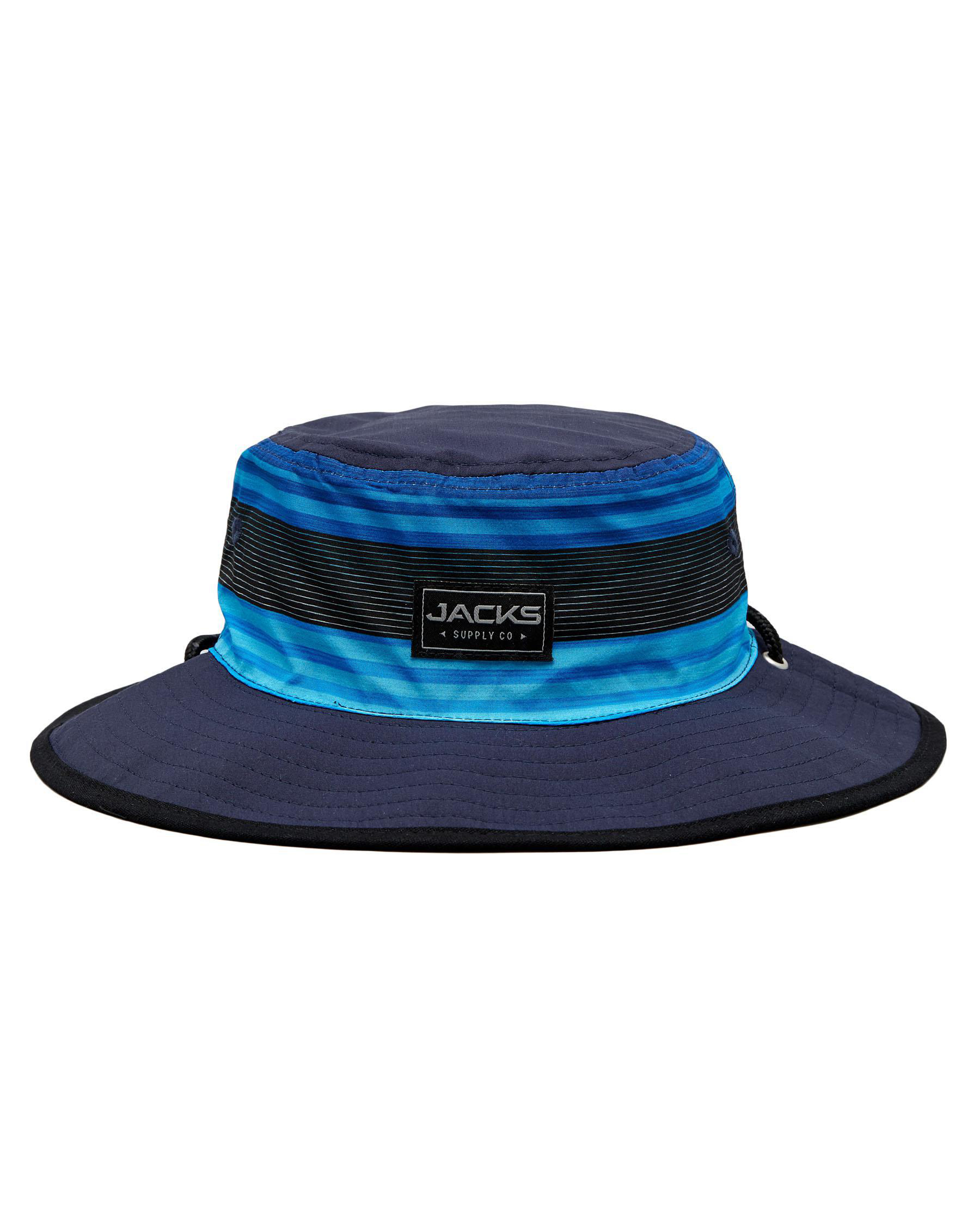 Shop Jacks Toddlers' Evenflow Reversible Wide Brim Hat In Black/blue