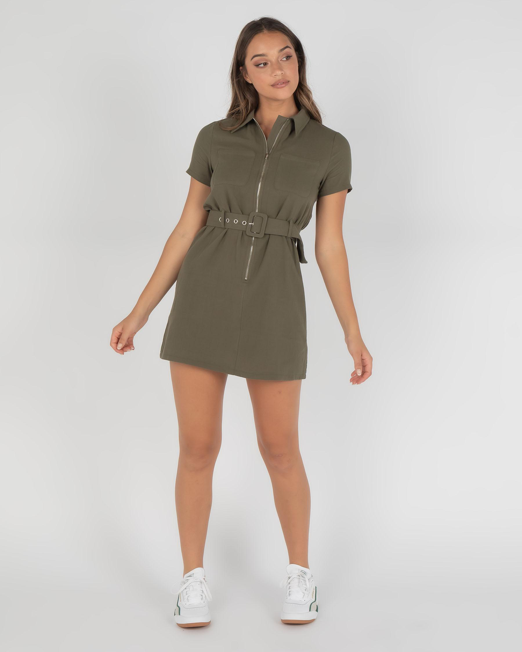 Shop Ava And Ever Bravo Dress In Khaki Fast Shipping & Easy Returns City Beach Australia