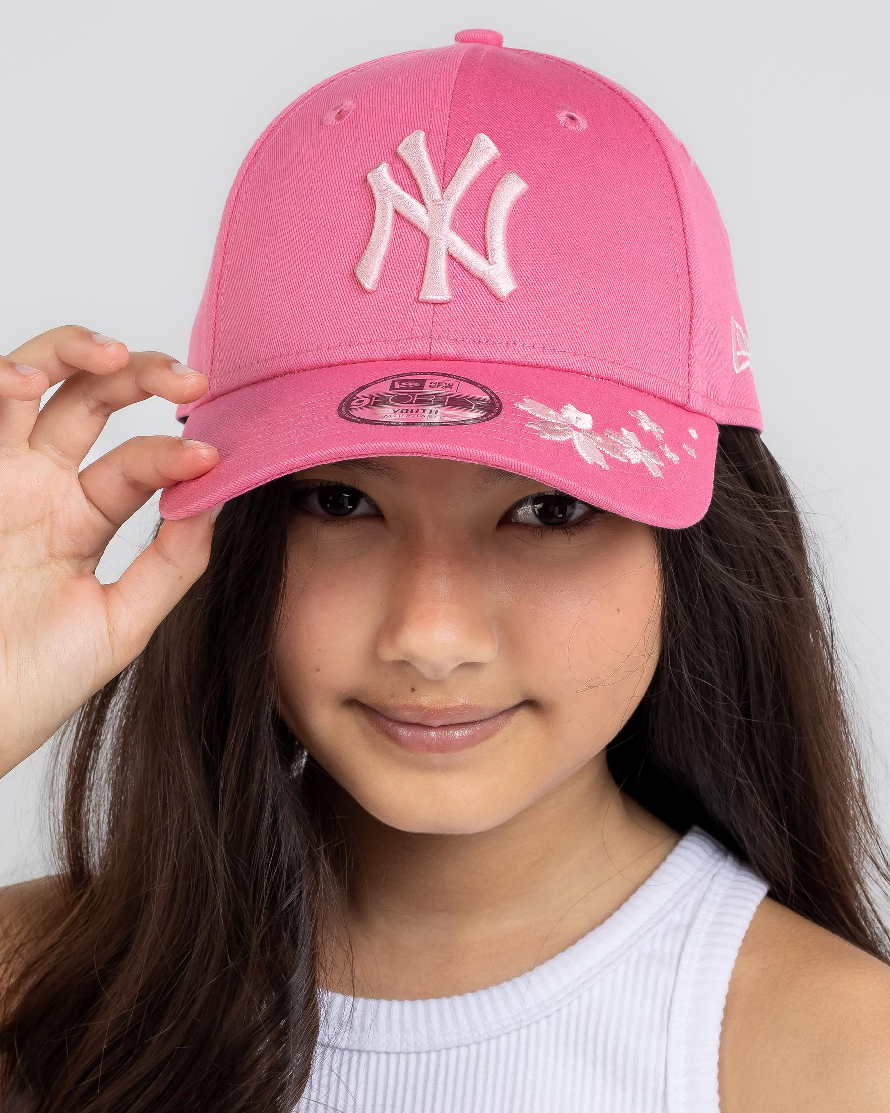 New Era Girls NY Yankees Girls Cap In Pink Blossom FREE Shipping 