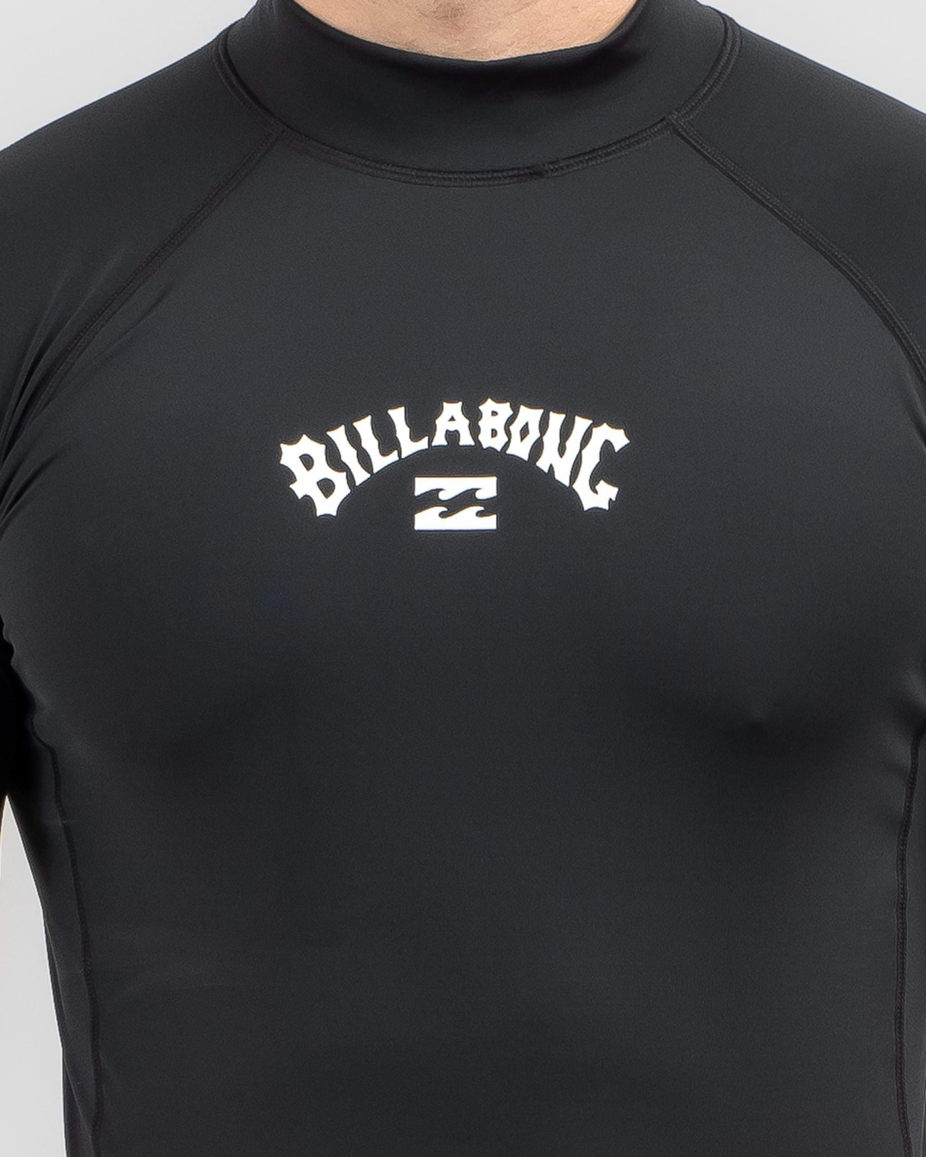 Shop Billabong All Day Arch Short Sleeve Wet Shirt In Black - Fast ...
