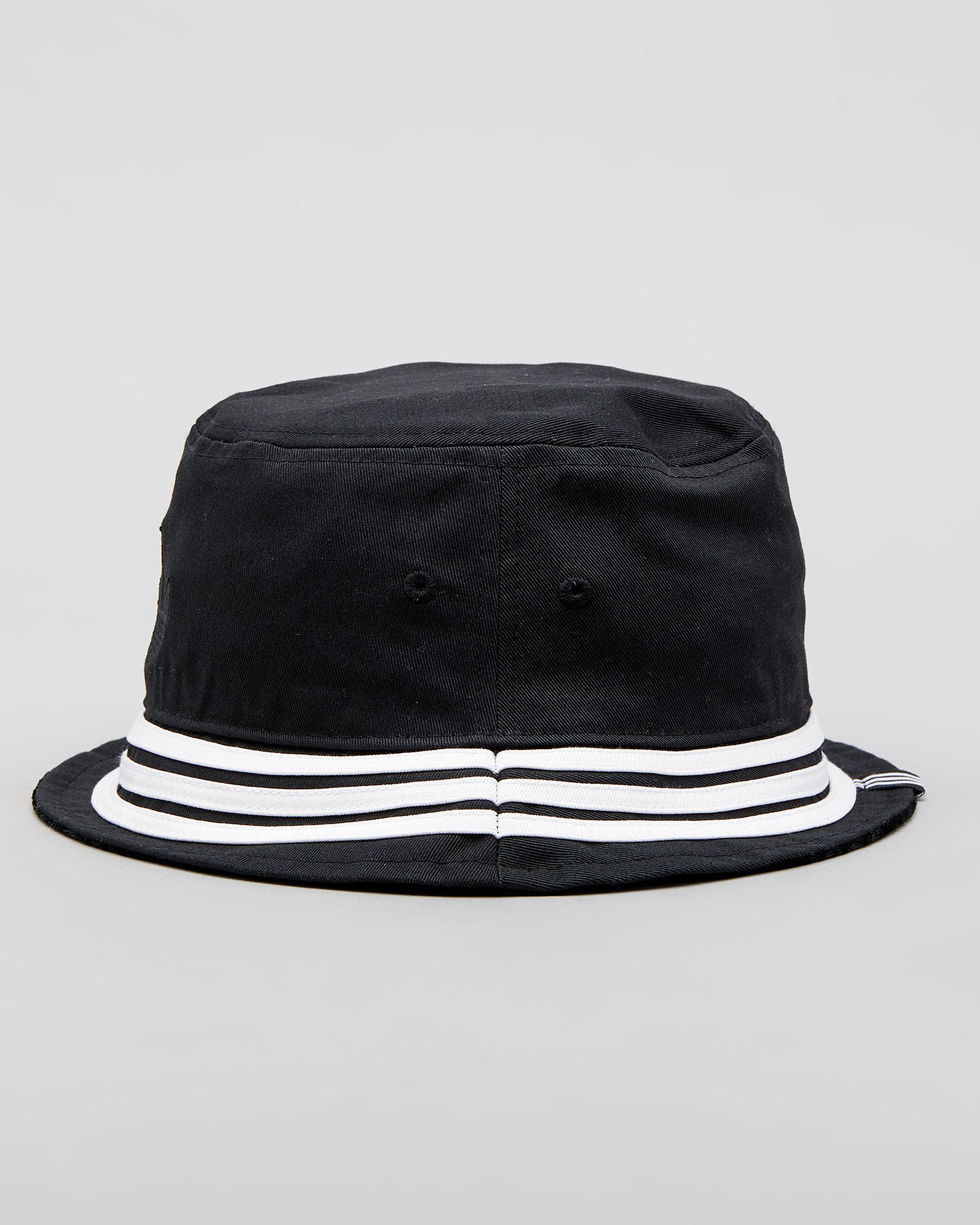 Shop adidas Reversible Bucket Hat In Black/ Mgh Solid Grey Fast