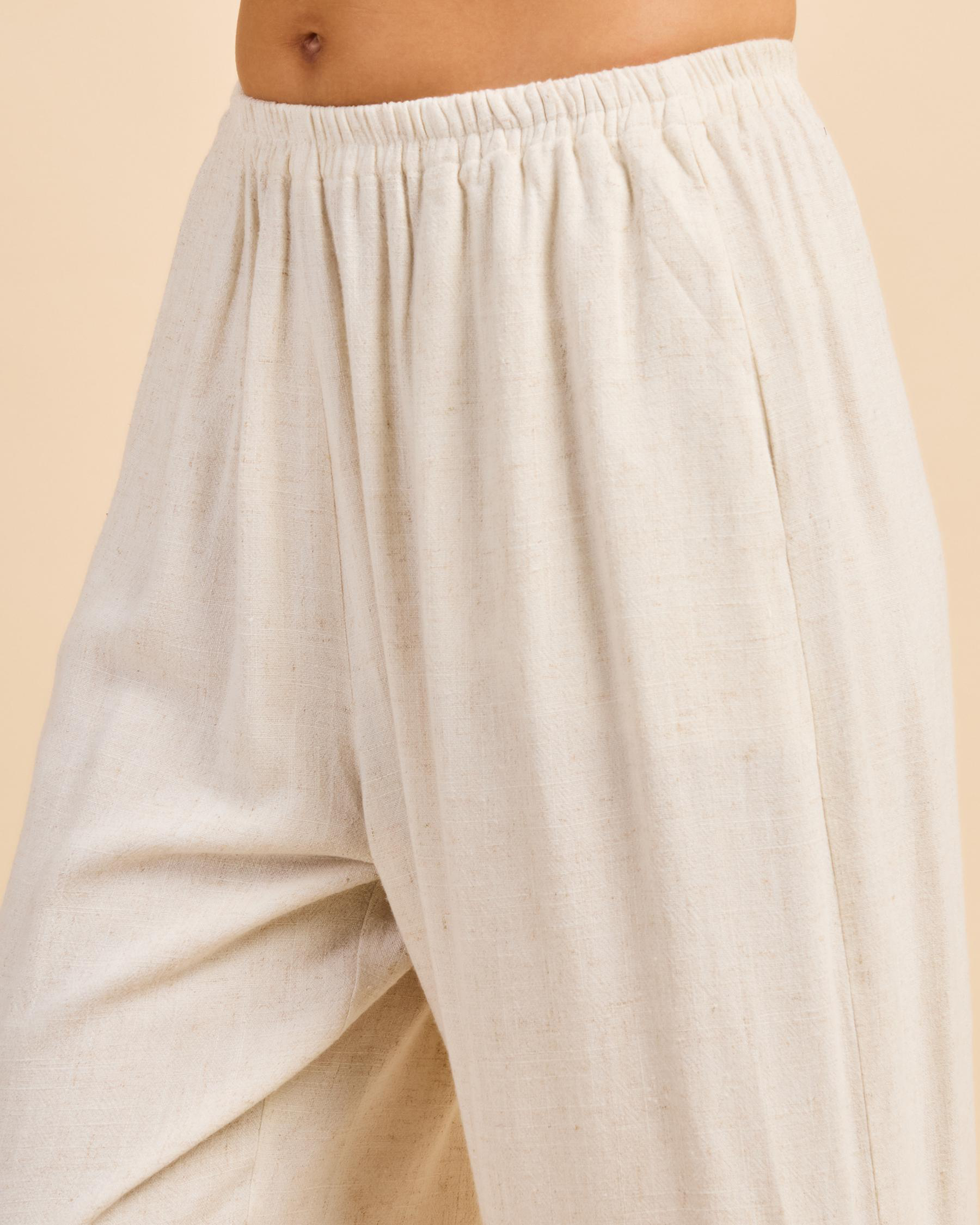 Mooloola Moni Dallis Beach Pants In Natural Salt & Pepper FREE