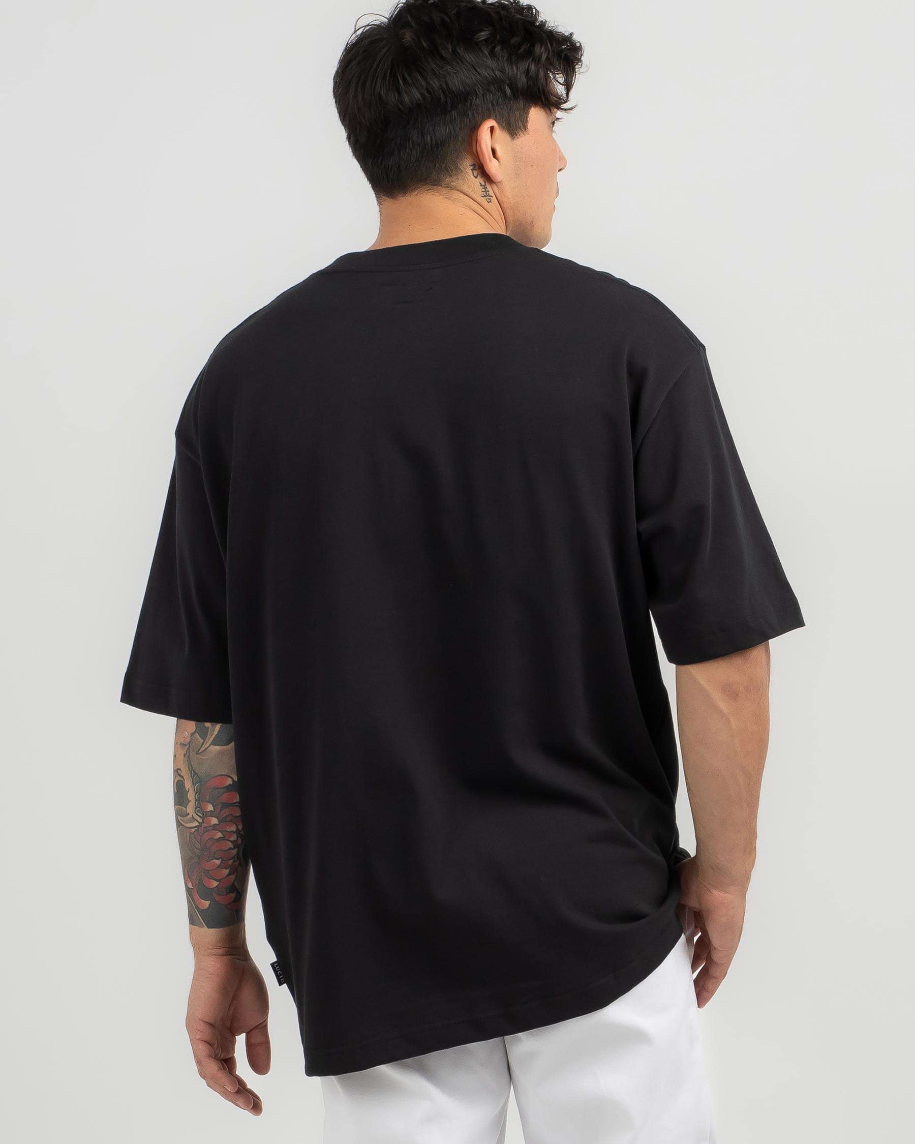 Lucid Manner T-Shirt In Washed Black - Fast Shipping & Easy Returns ...