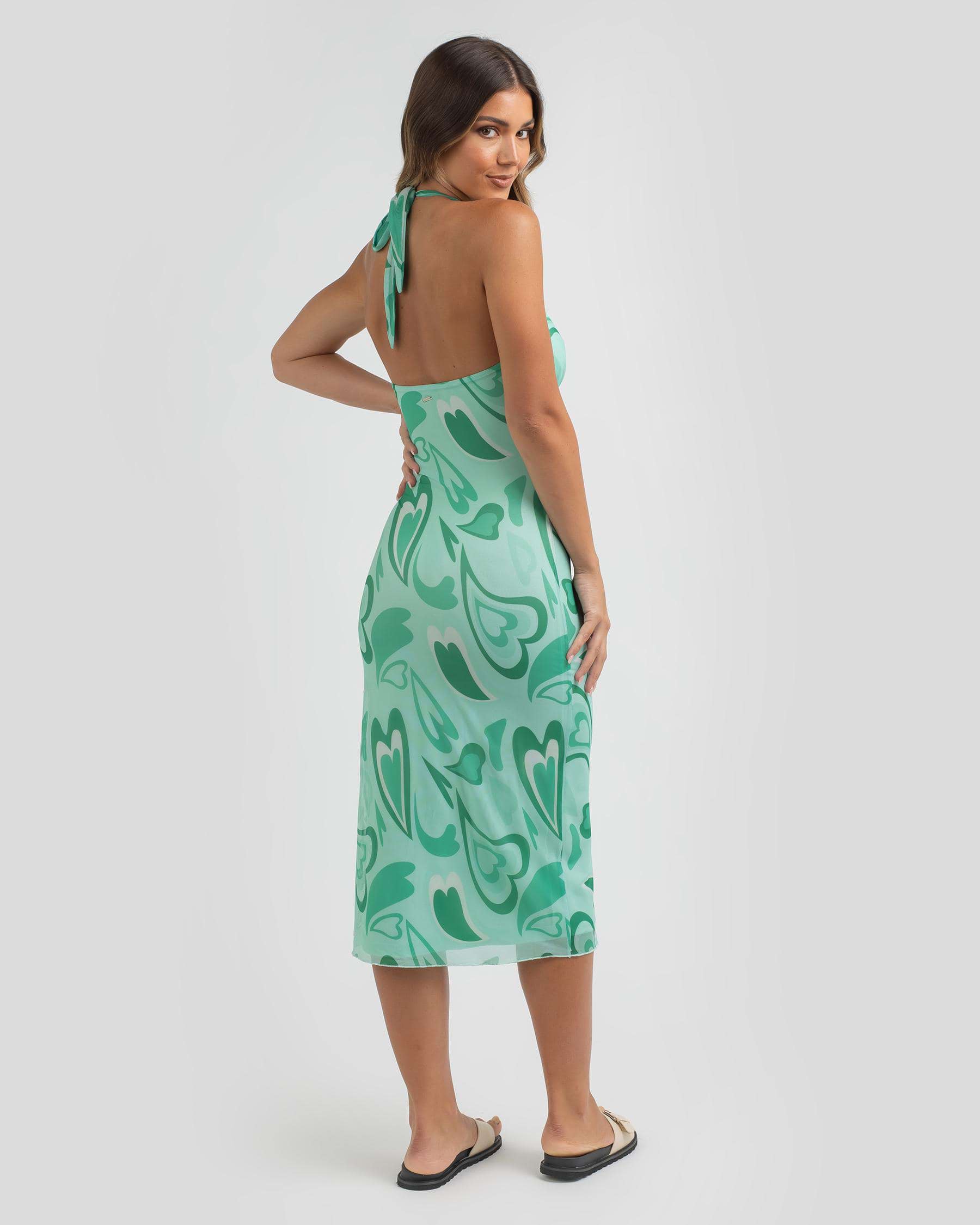 Ava And Ever Jaycee Midi Dress In Green Heart - Fast Shipping & Easy ...