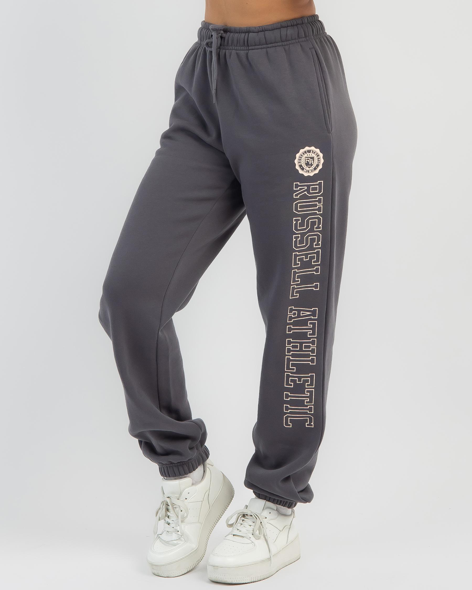 Shop Russell Athletic Infront Track Pants In Kitten Fast Shipping