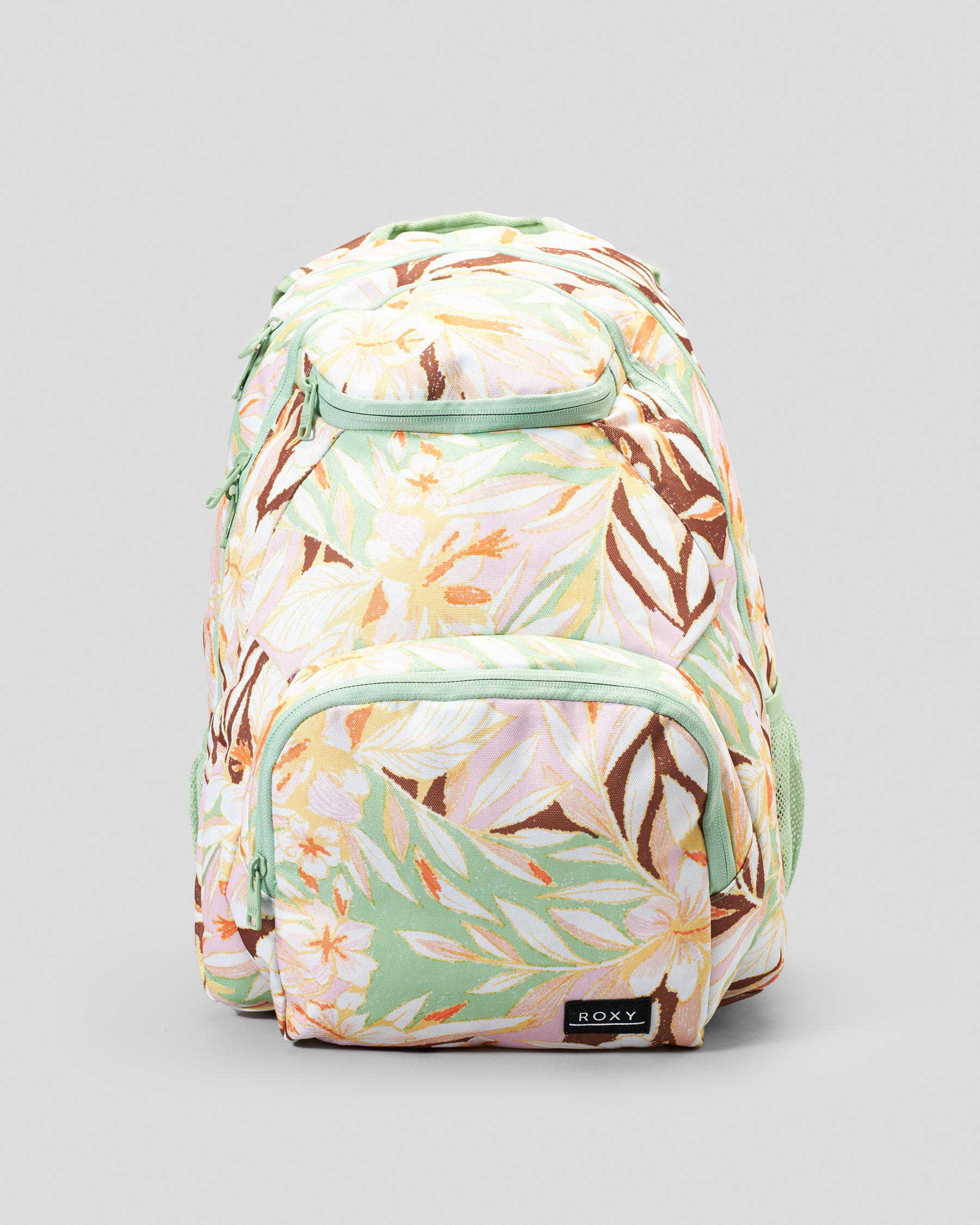Shop Roxy Shadow Swell Printed Backpack In Quiet Green Coast 2 Coast