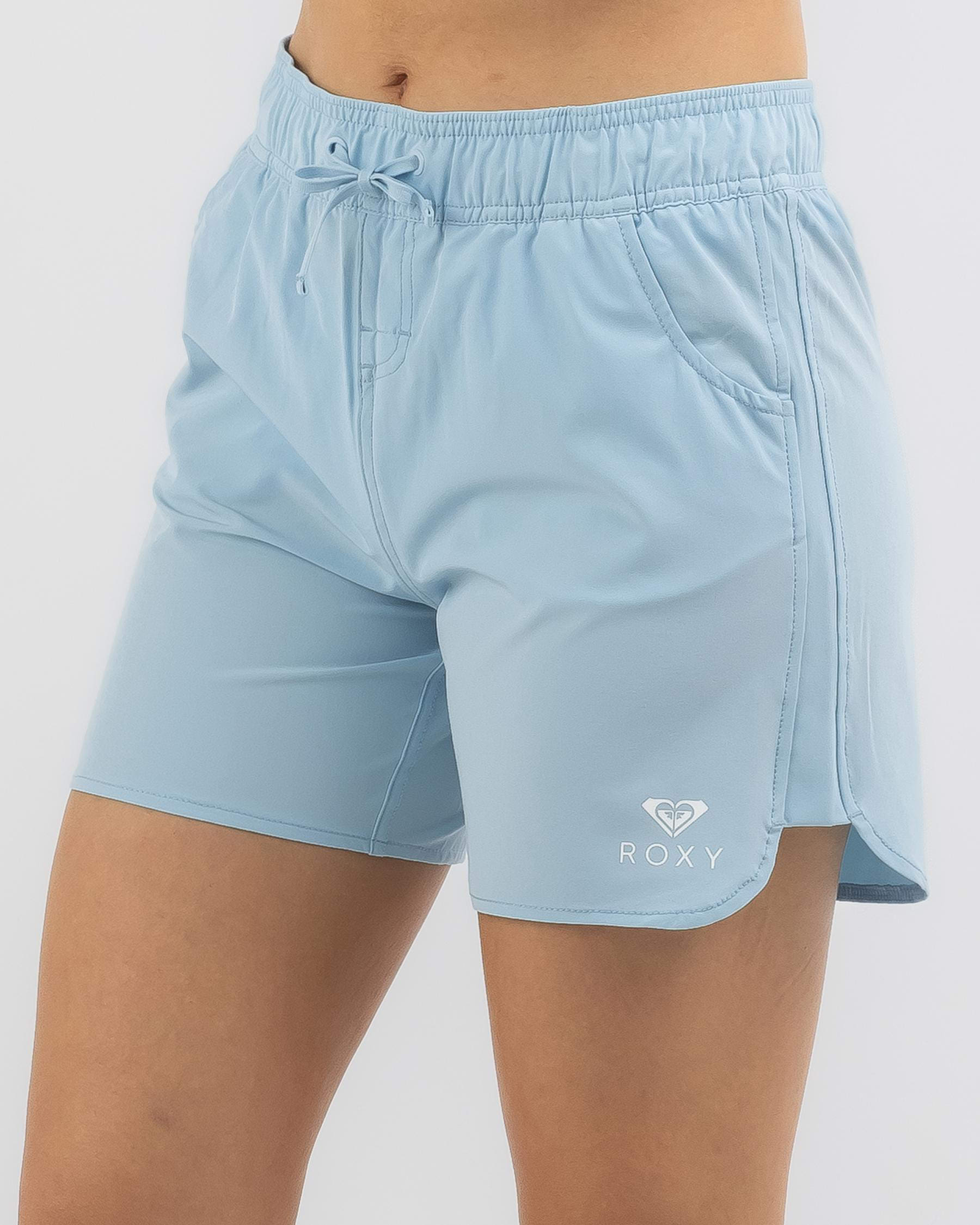 Shop Roxy Wave Eco Board Shorts In Clear Sky - Fast Shipping & Easy ...