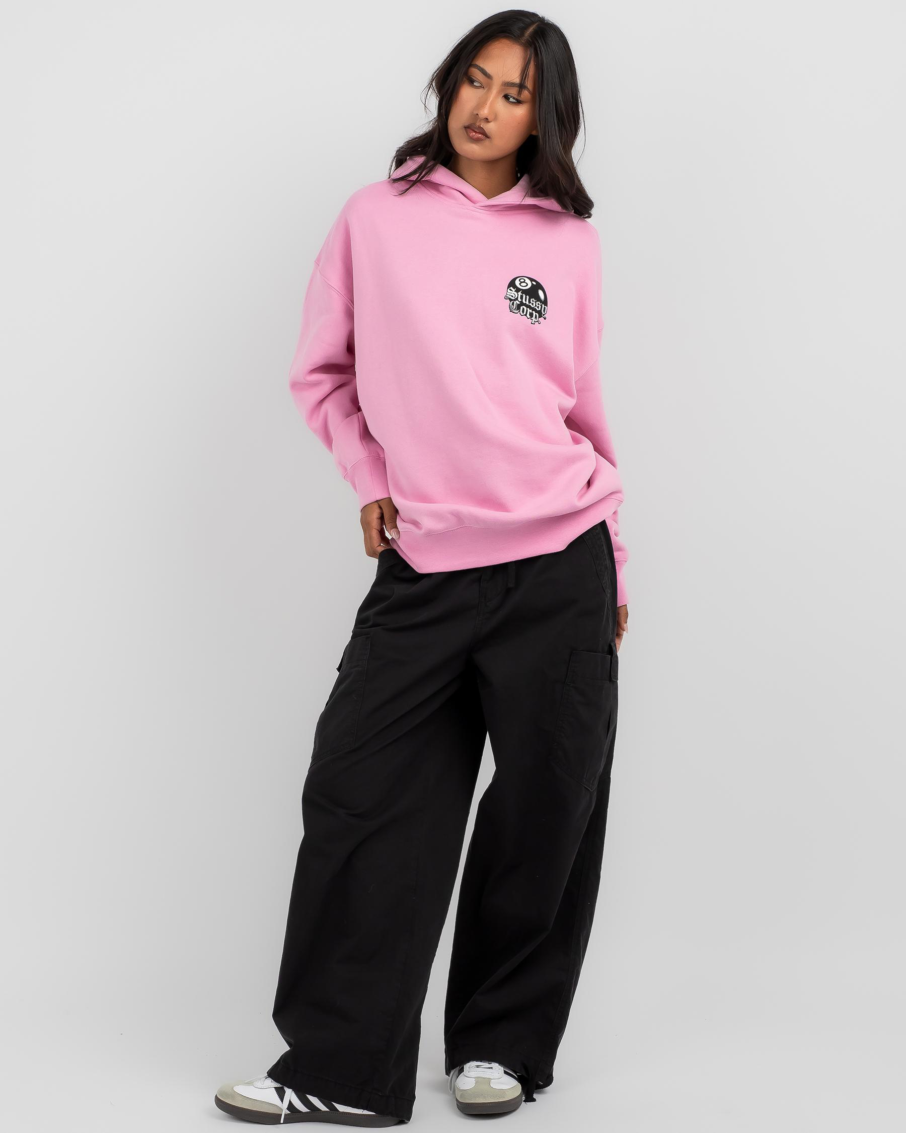 Shop Stussy 8 Ball Corp Oversized Hoodie In Pink - Fast Shipping