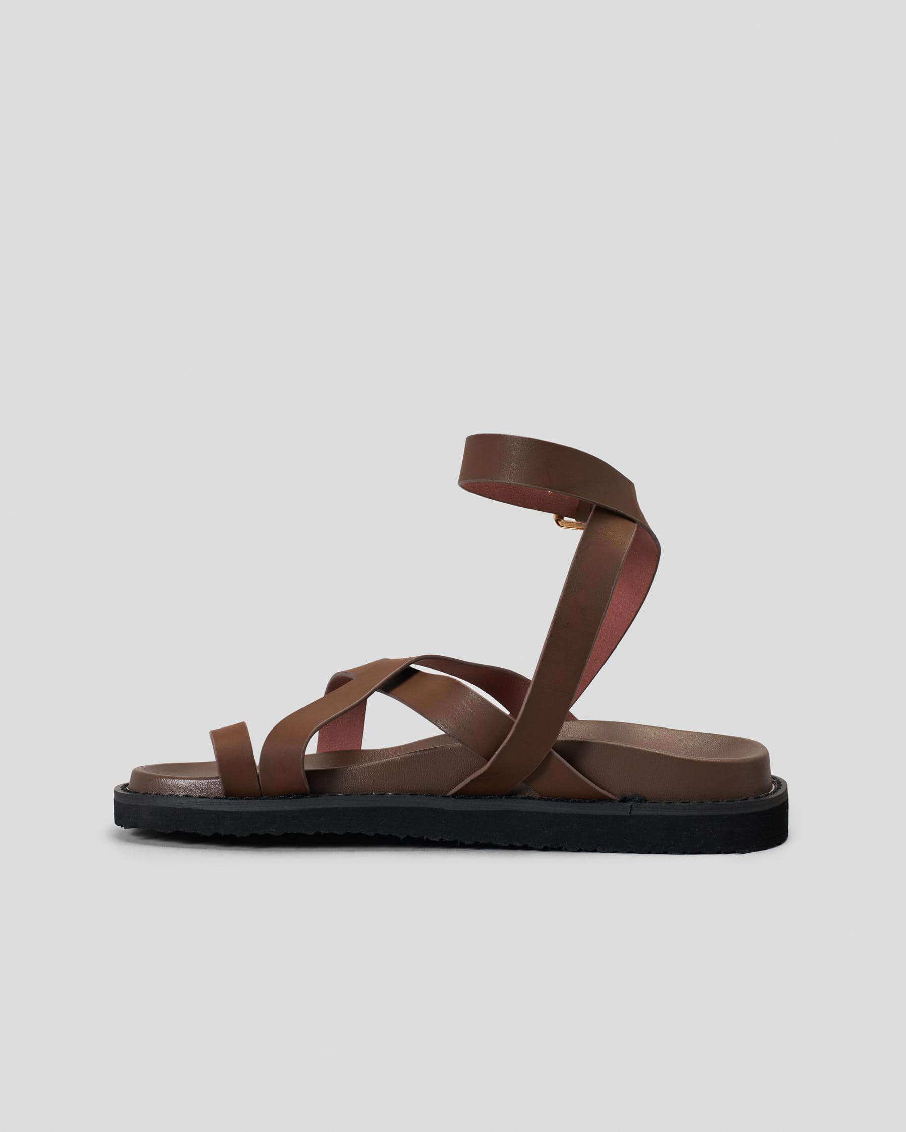 Shop Ava And Ever Ivy Sandals In Chocolate - Fast Shipping & Easy ...