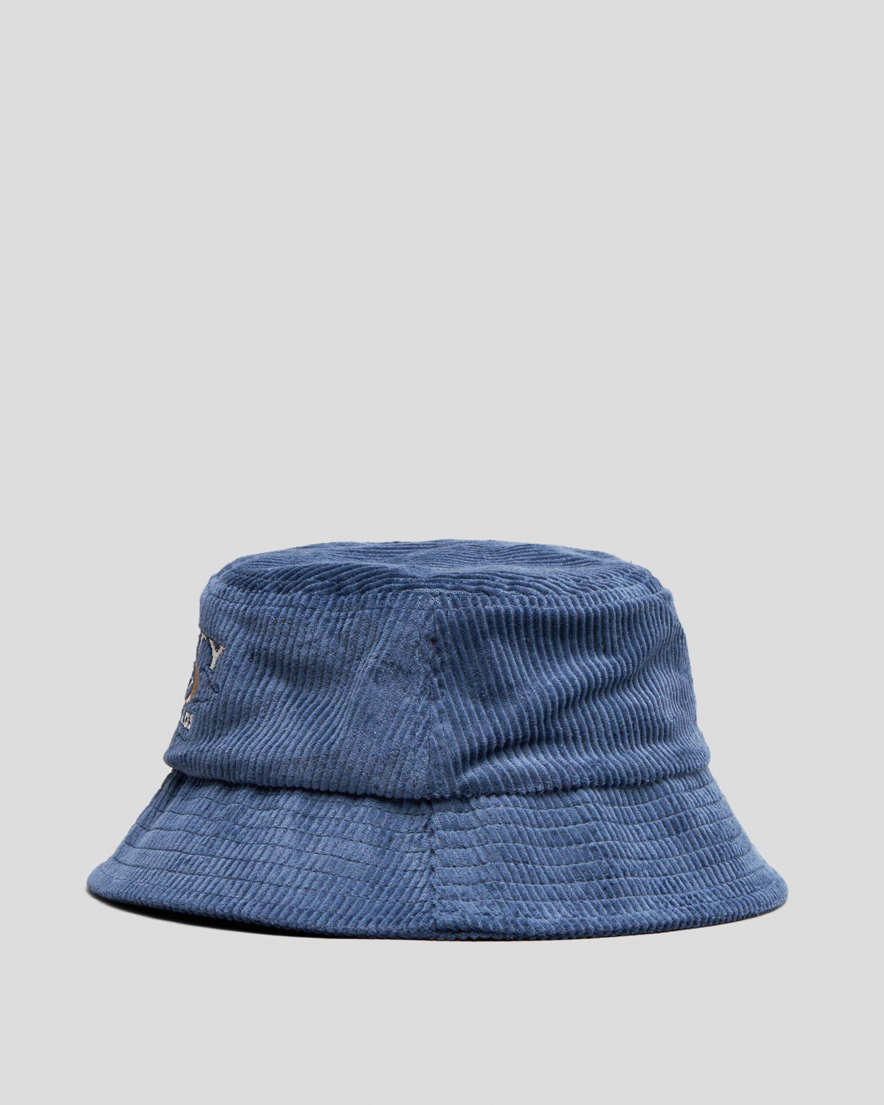 Rusty Strung Out Cord Bucket Hat In China Blue - Fast Shipping & Easy ...
