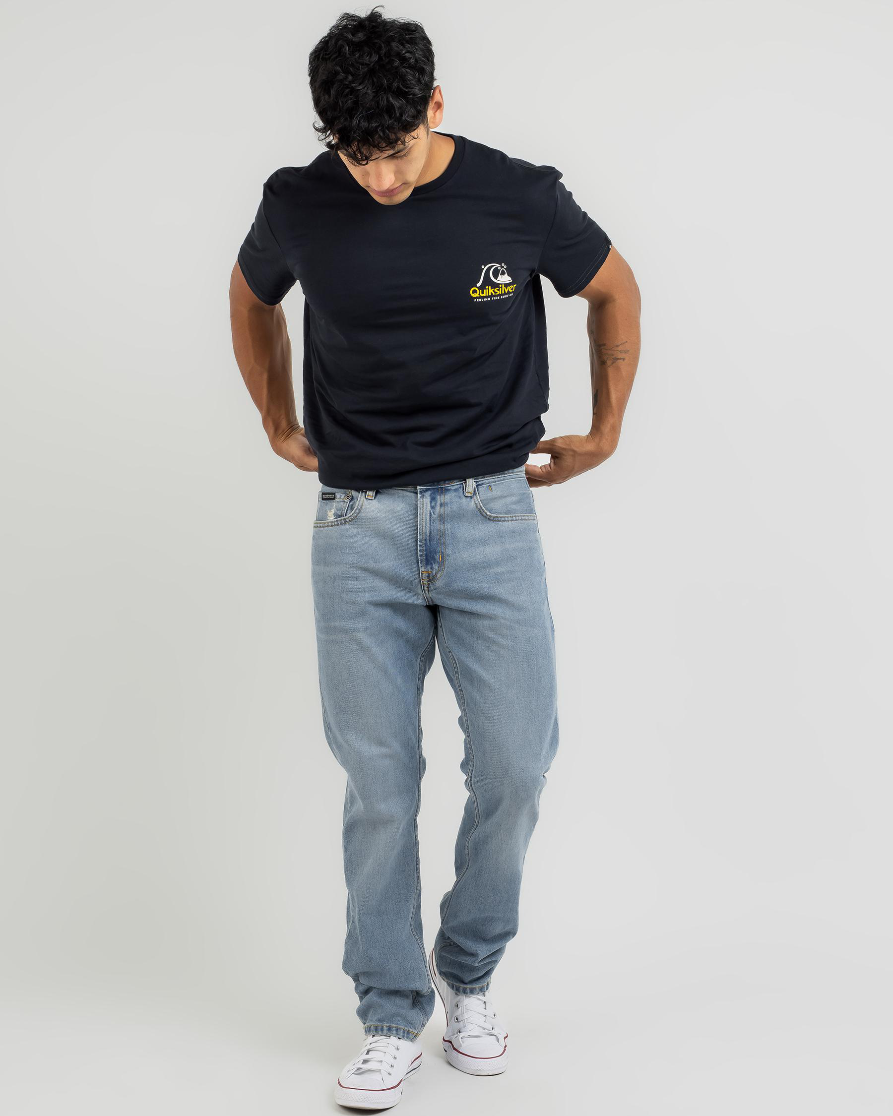 Shop Quiksilver Modern Wave Salt Water Jeans In Salt Water Fast