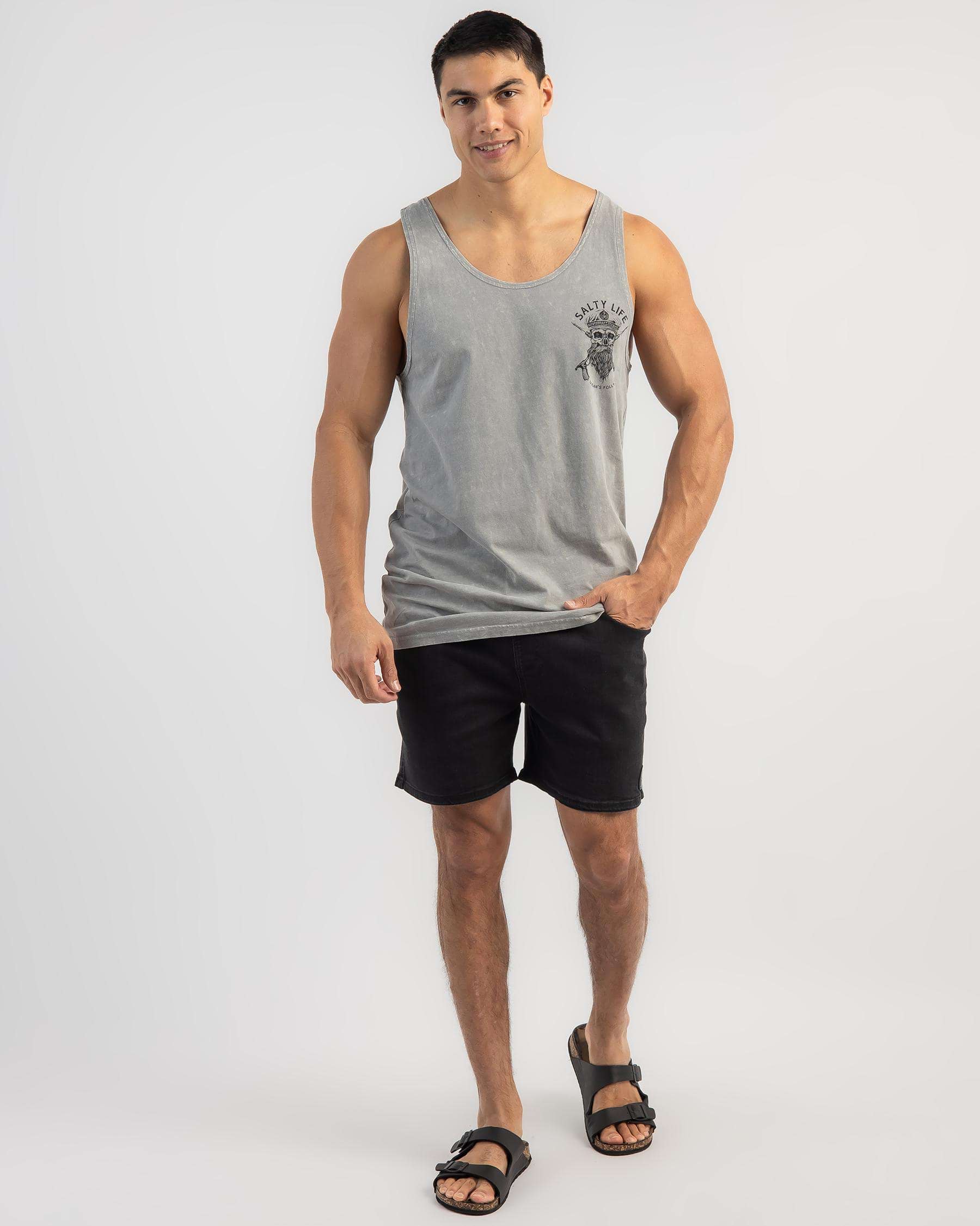Shop Salty Life Intrude Mully Shorts In Black - Fast Shipping & Easy ...