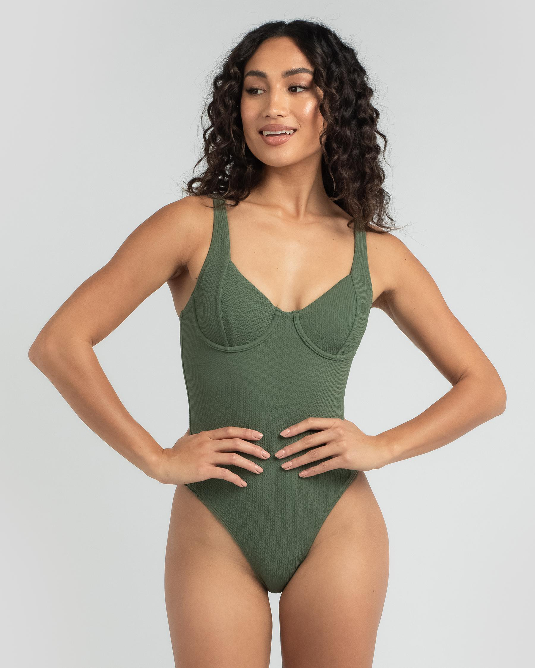 Kaiami Maeve One Piece Swimsuit In Olive - FREE* Shipping & Easy