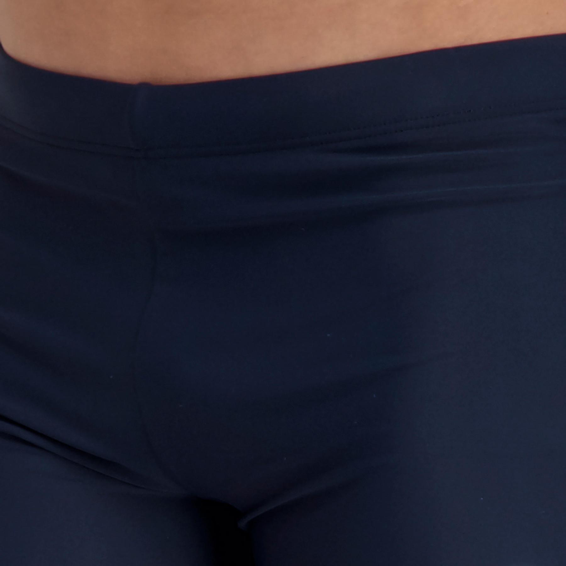 Navy Ribbed Texture Boyleg Long