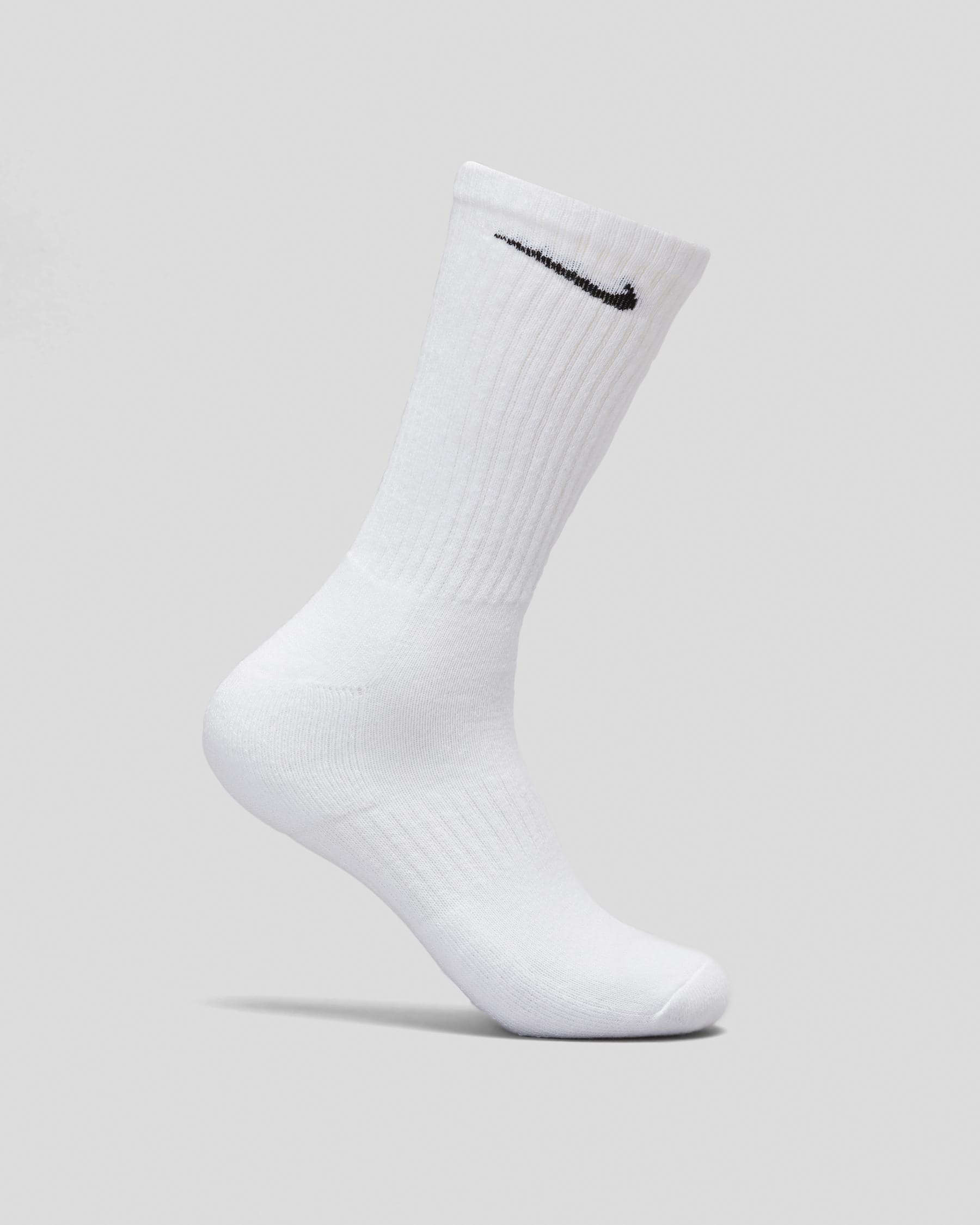 Shop Nike Everyday Cushioned Crew Socks 6 Pack In White/black - Fast ...