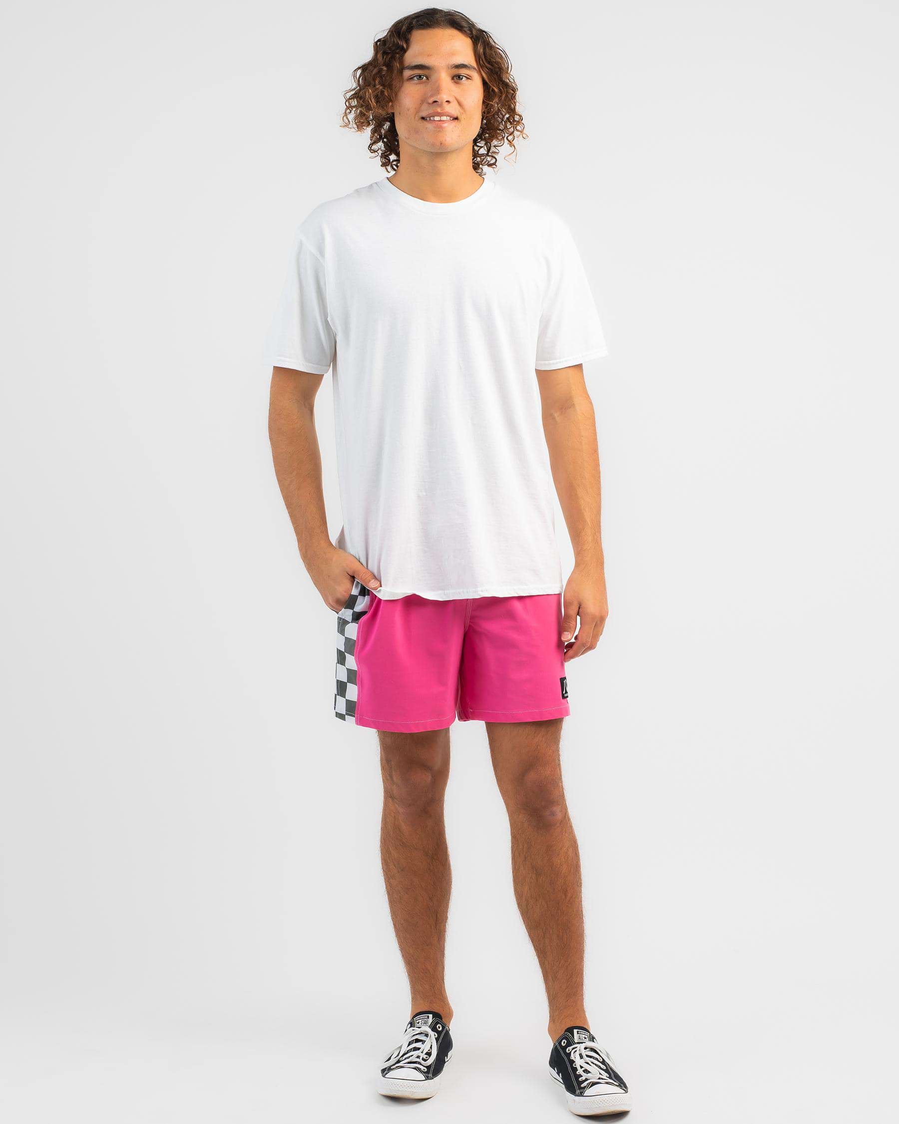Quiksilver Original Arch Volley Shorts In Shocking Pink - Fast Shipping ...