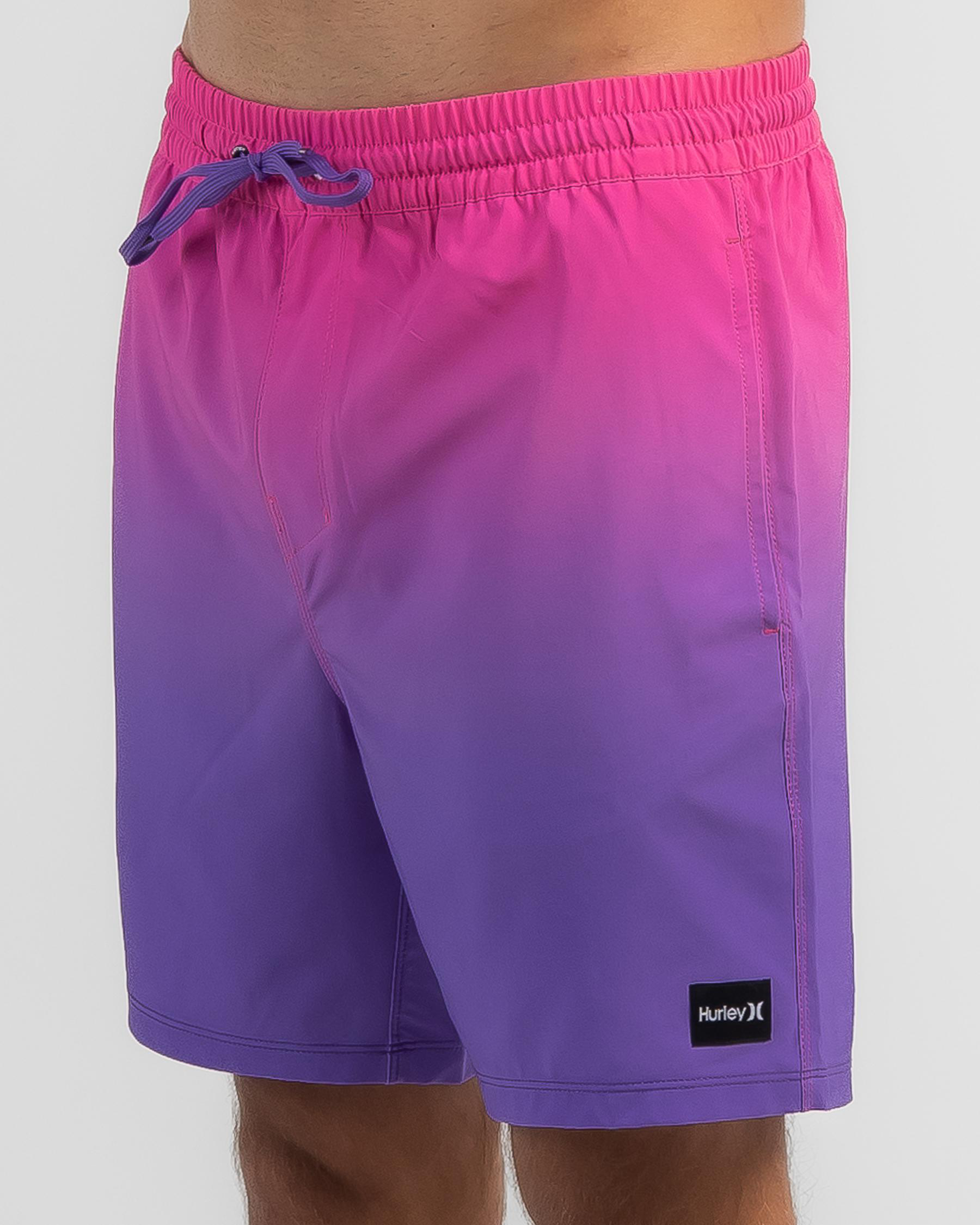 Hurley Cannonball Volley Shorts 17" In Plum Haze Fast Shipping & Easy