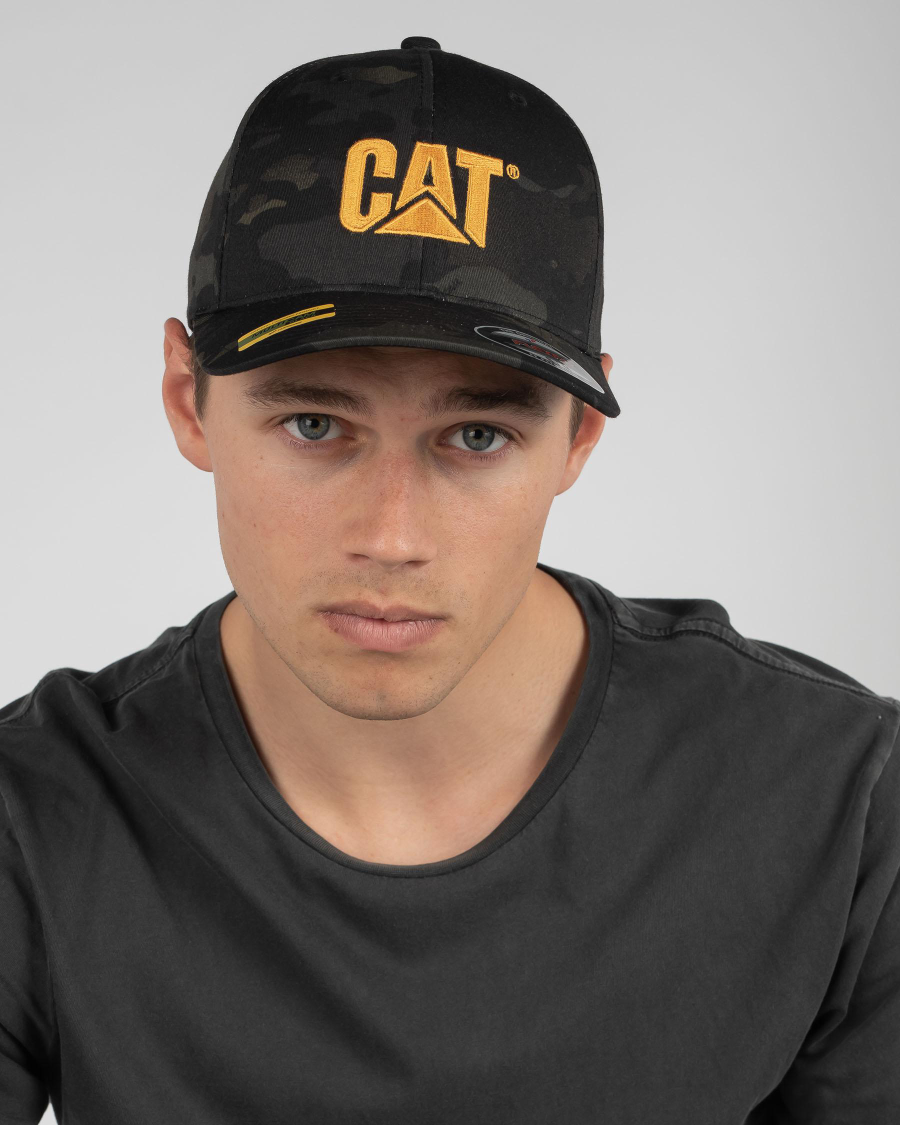 Shop Cat Trademark Flexfit Cap In Night Camo - Fast Shipping & Easy ...