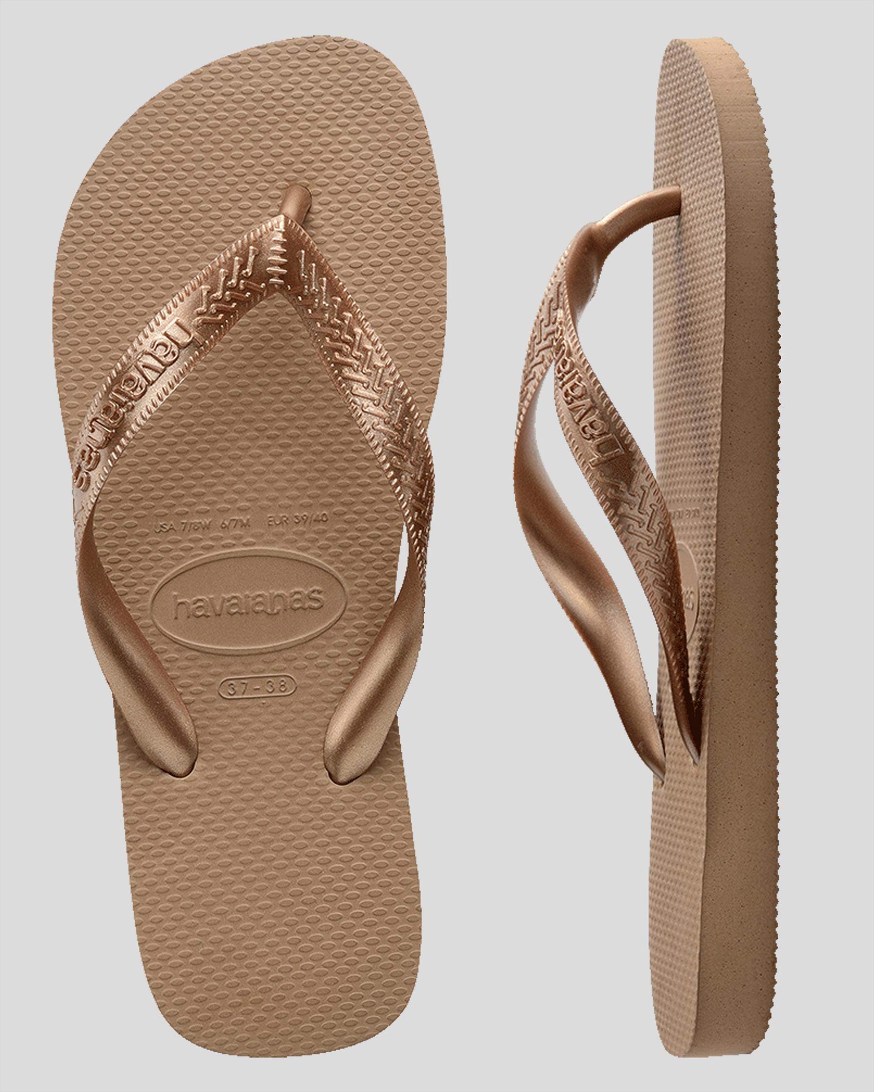 Havaianas Top Tiras Thongs In Rose Gold - Fast Shipping & Easy Returns ...