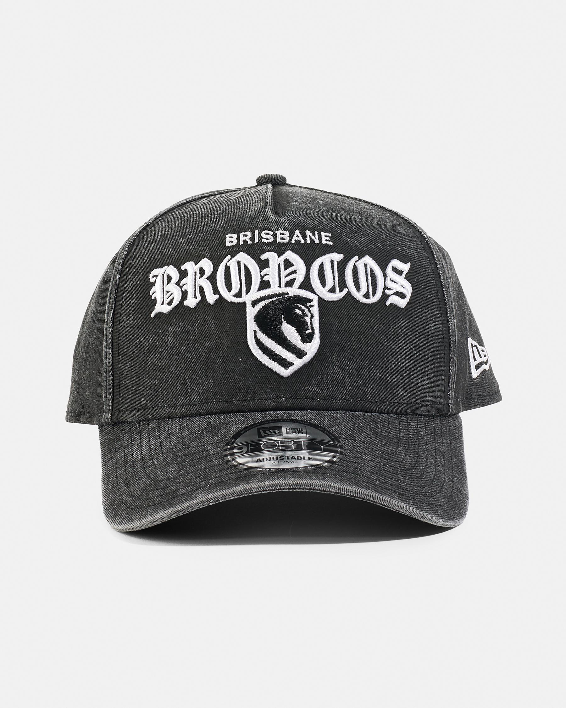 Shop New Era Brisbane Broncos Gothic Wash Cap In Black Online & Instore ...