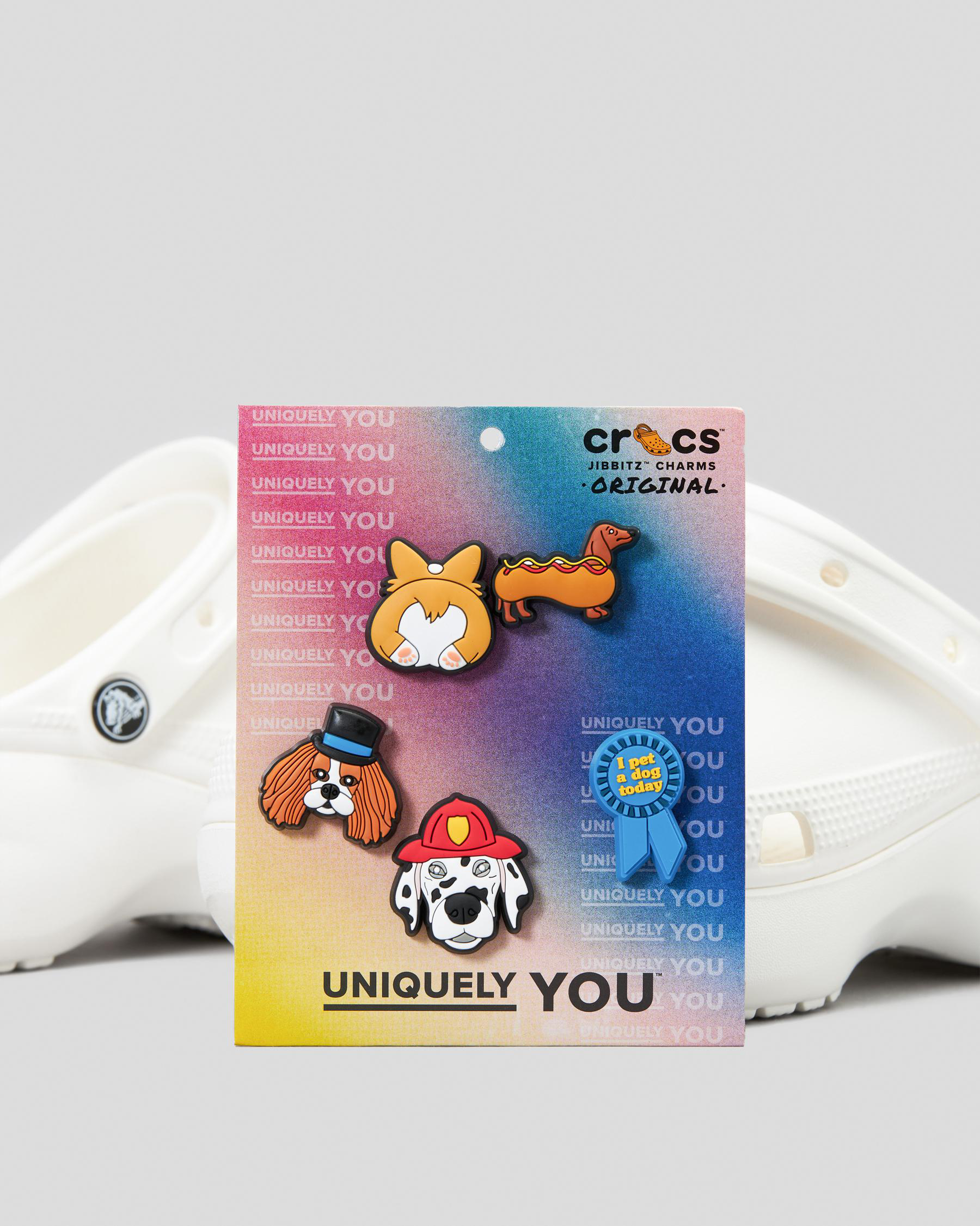 Crocs National Dogs Day Jibbitz 5 Pack In Multi FREE* Shipping & Easy