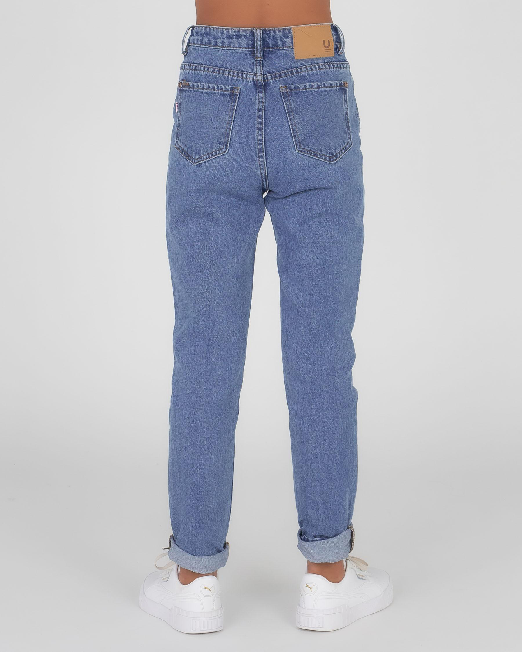 Used Girls' Dixon Mom Jeans In Dark Mid 