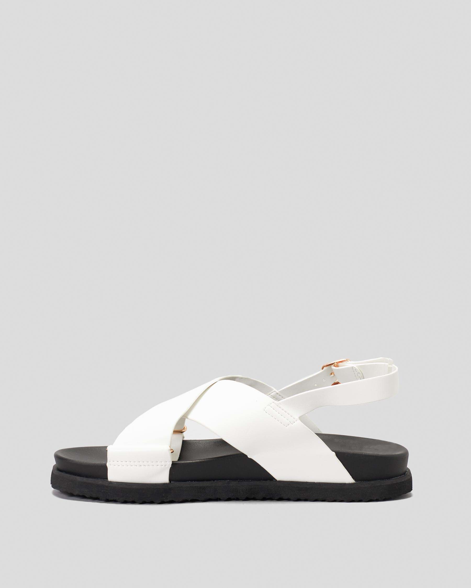 Ava And Ever Myra Sandals In White/black - Fast Shipping & Easy Returns ...