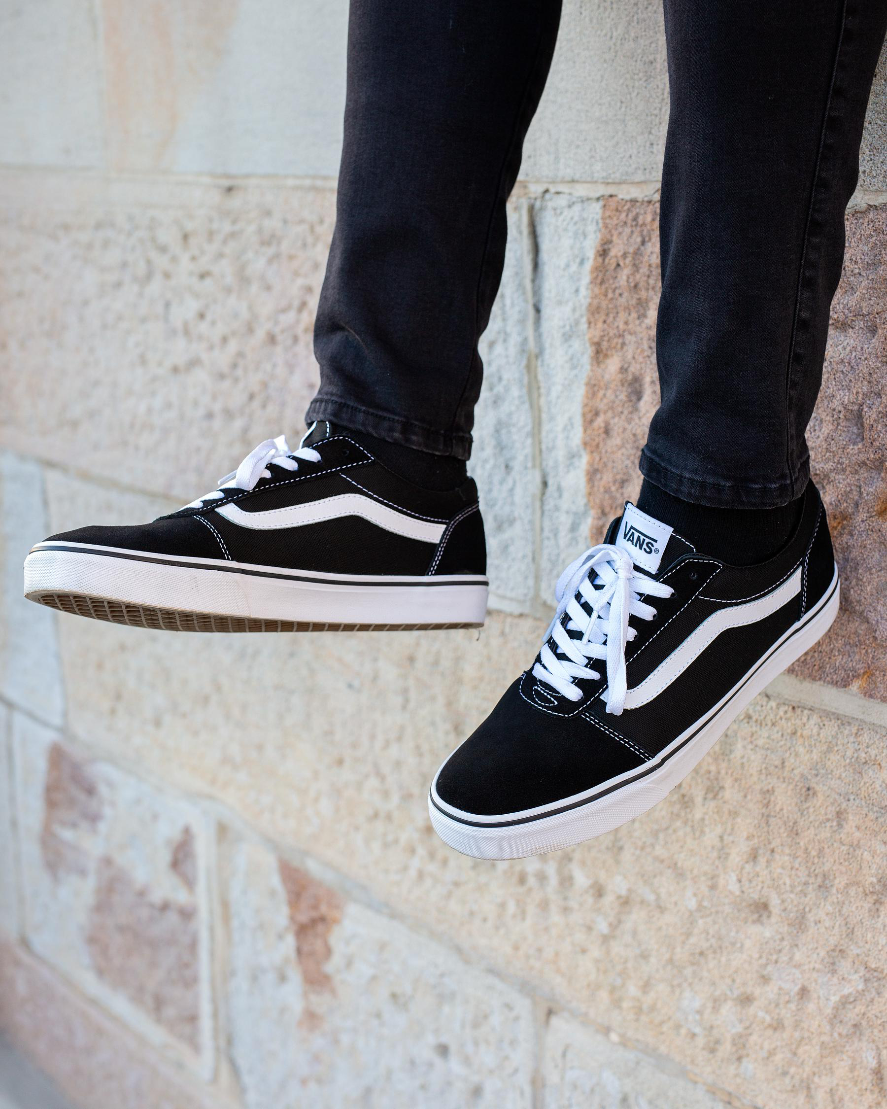 Vans Vans Old Skool Ward Shoes In Black/white - Fast Shipping & Easy ...