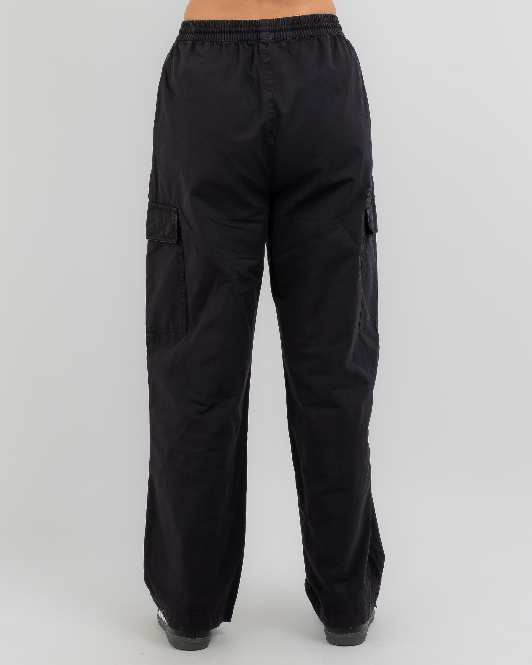 Shop Stussy Drew Cargo Beach Pant In Black Fast Shipping & Easy