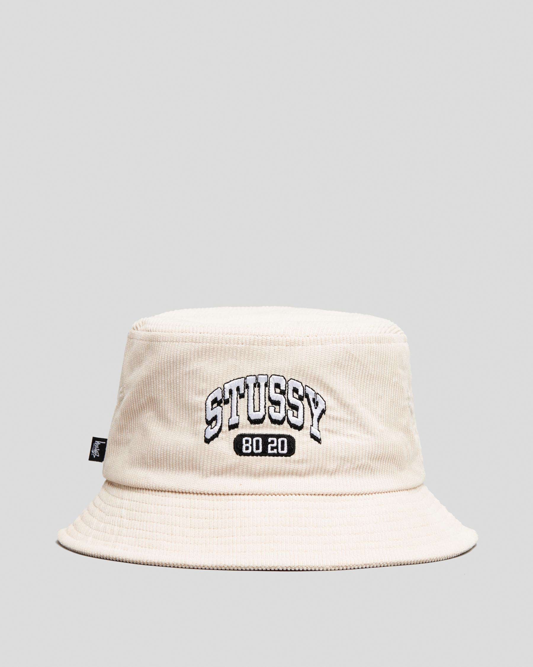 Stussy College Cord Bucket Hat In Alabaster - Fast Shipping & Easy ...