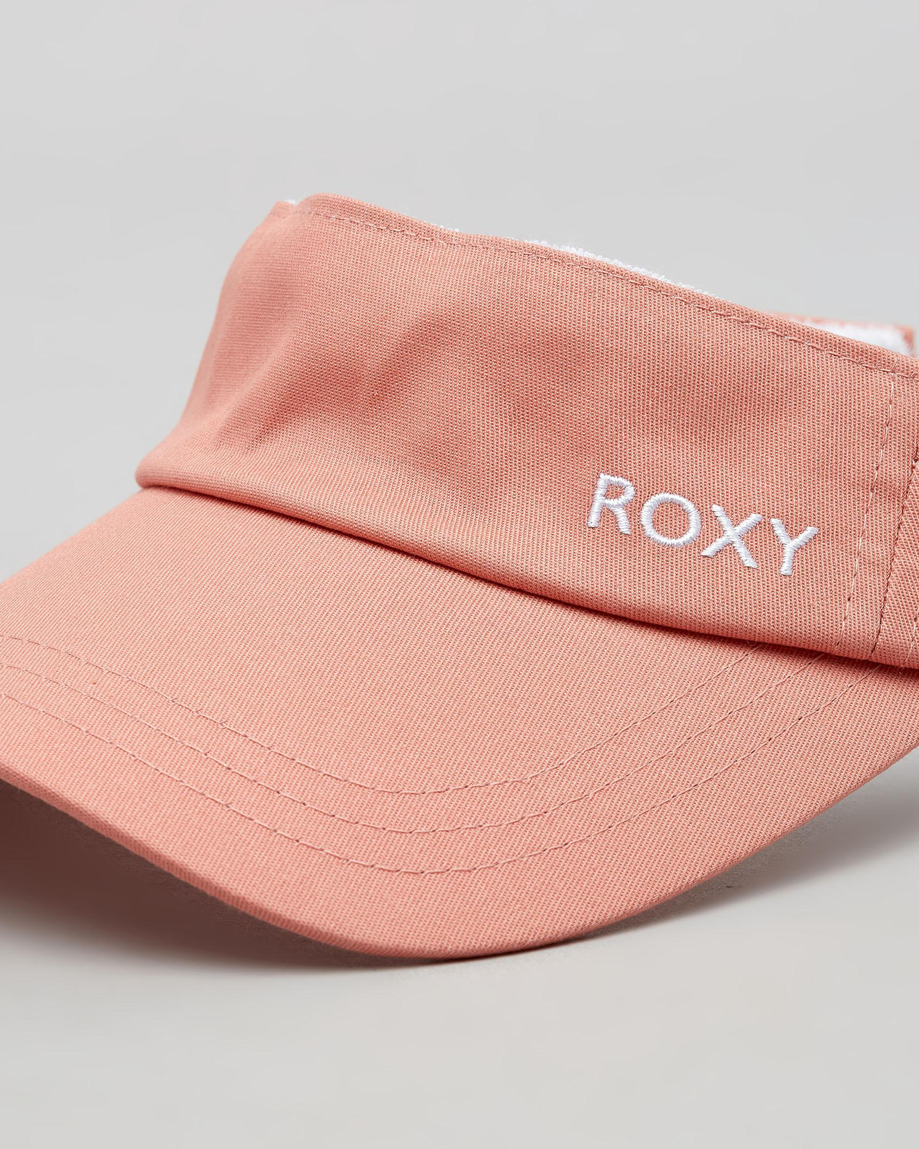 Shop Roxy Kind Of Beautiful Visor In Dusty Rose Fast Shipping & Easy